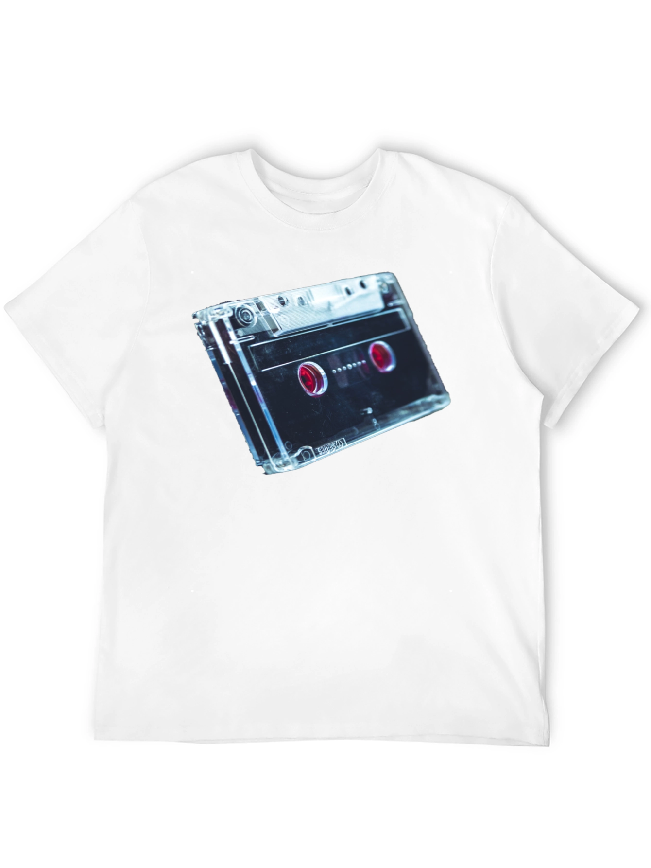 Retro Cassette Tape Graphic Tee - Black