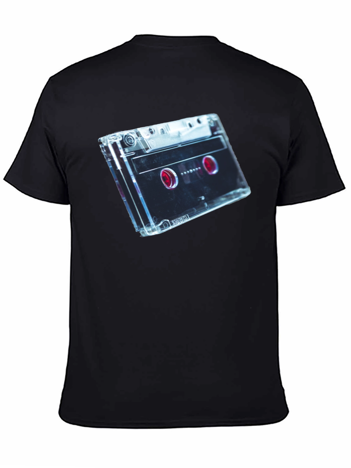 Retro Cassette Tape Graphic Tee - Black
