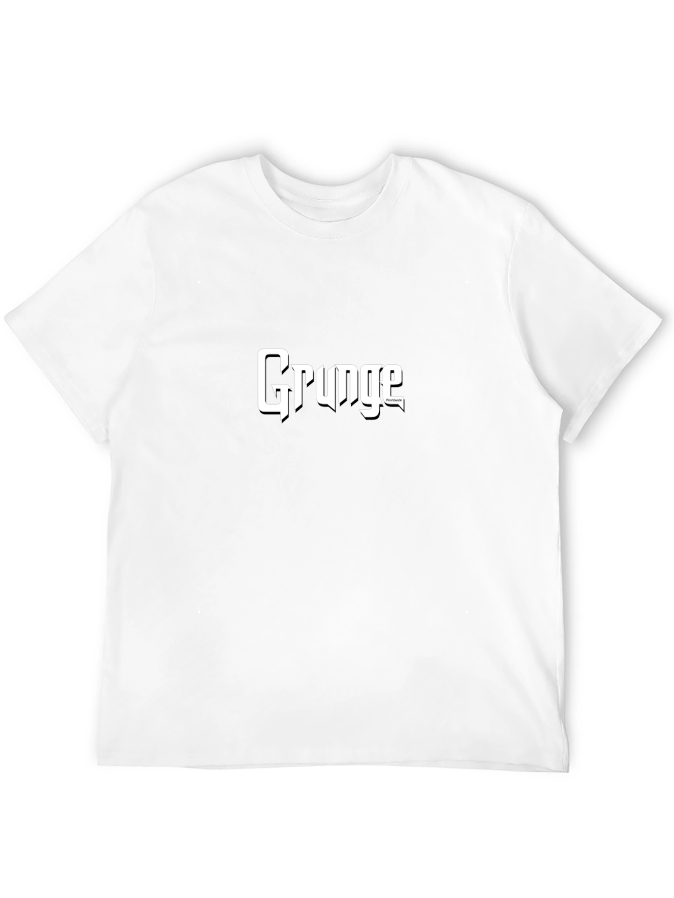 Grunge Style Black Cotton Graphic Tee
