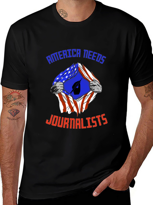 America Needs Journalists T-Shirt Patriotic News Tee