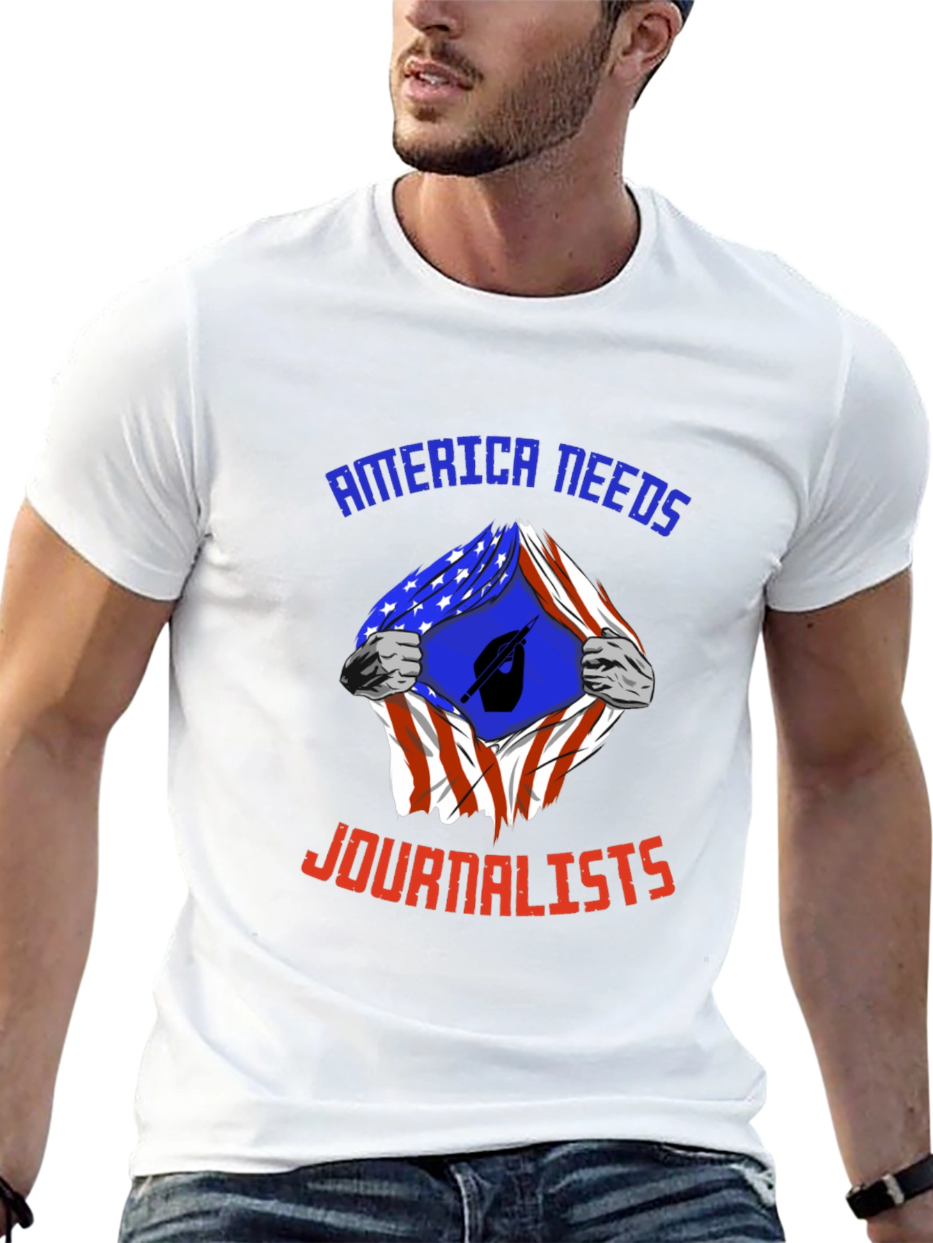 America Needs Journalists T-Shirt Patriotic News Tee