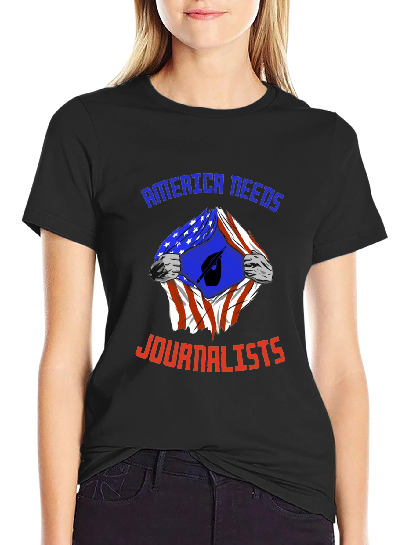 America Needs Journalists T-Shirt Patriotic News Tee