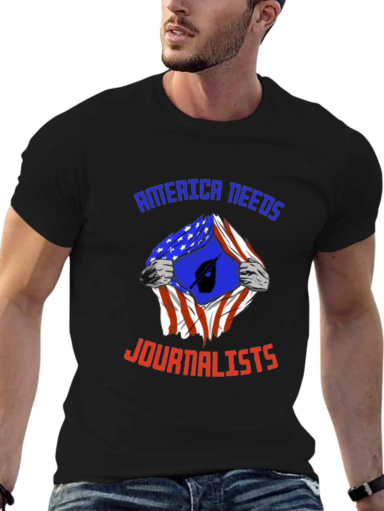 America Needs Journalists T-Shirt Patriotic News Tee