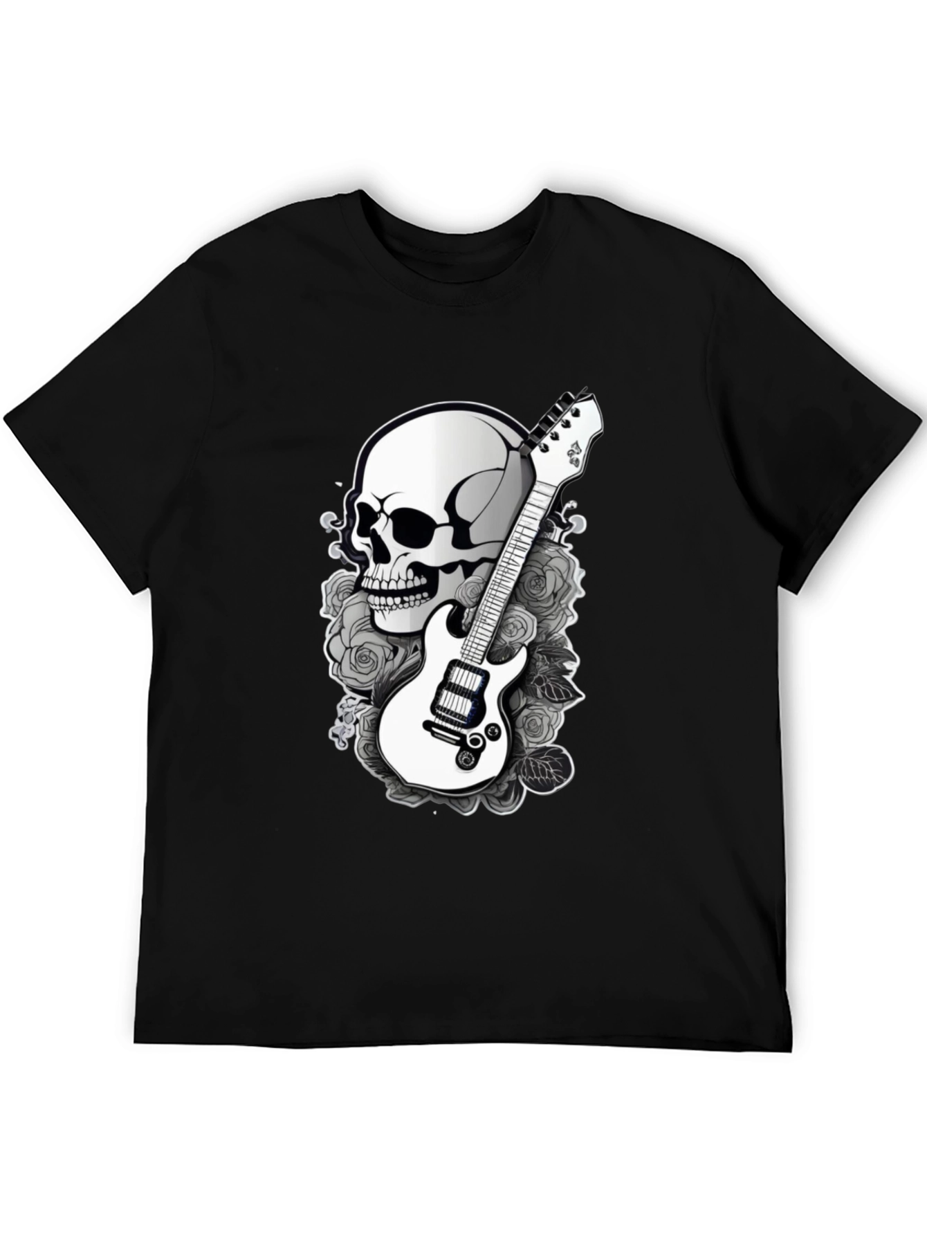 Skull Guitar Graphic T-Shirt