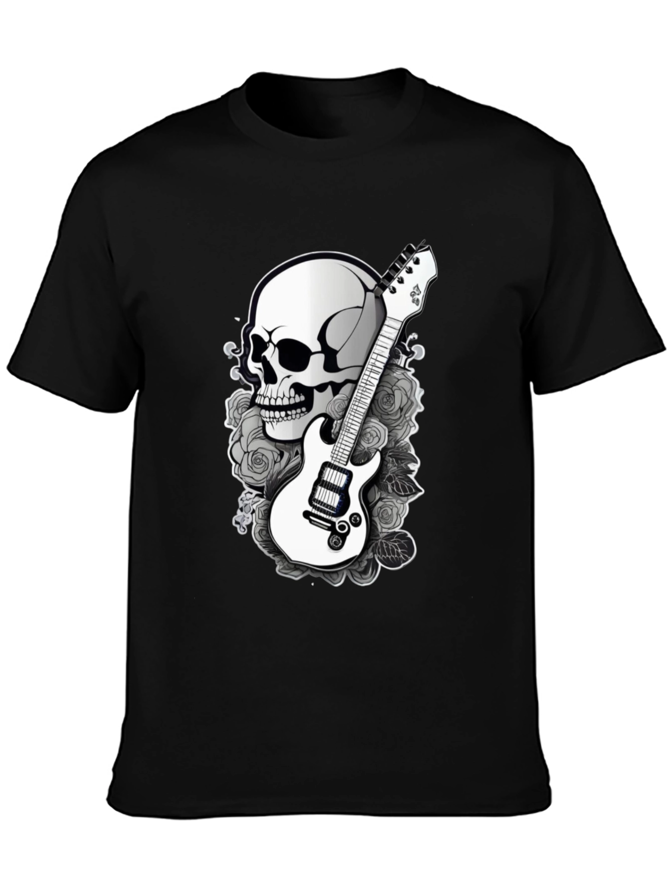 Skull Guitar Graphic T-Shirt