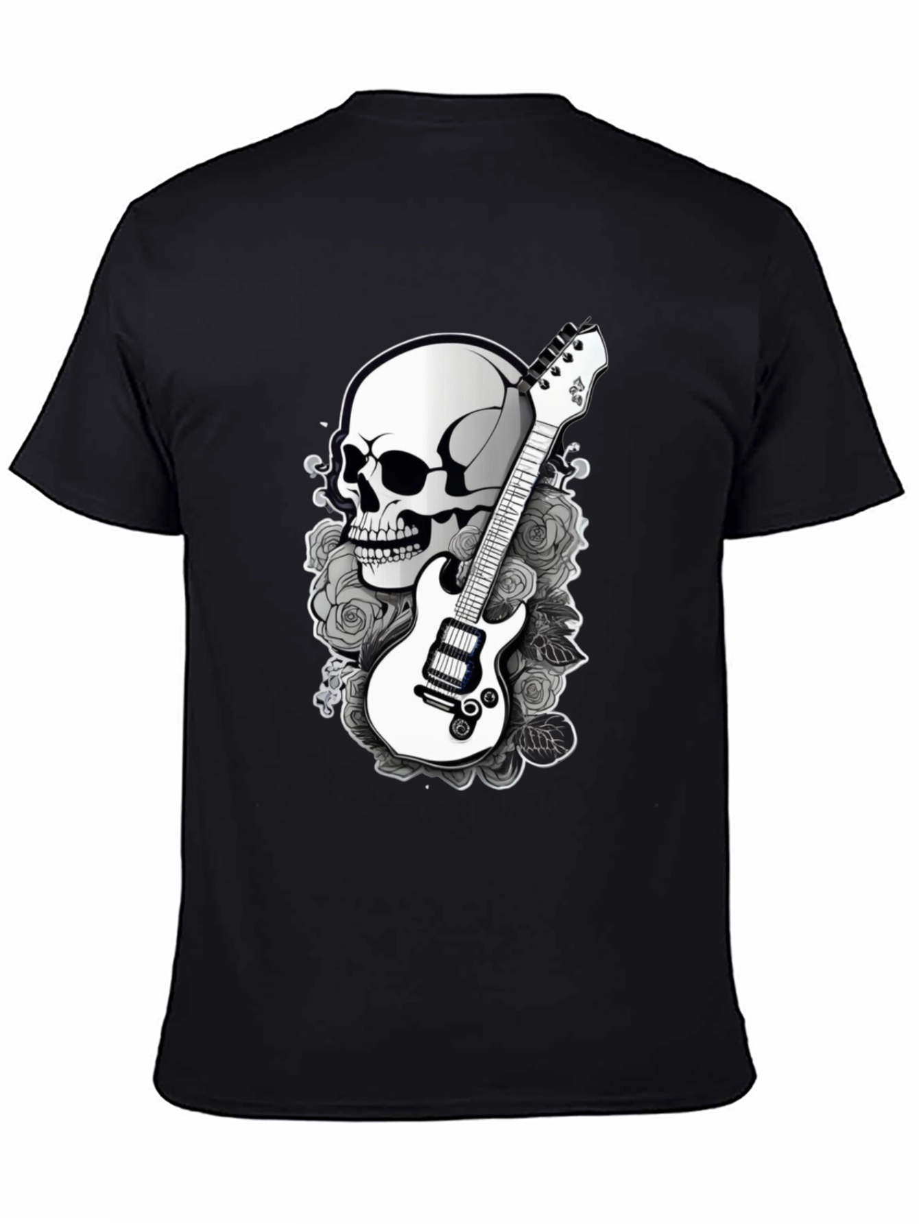 Skull Guitar Graphic T-Shirt