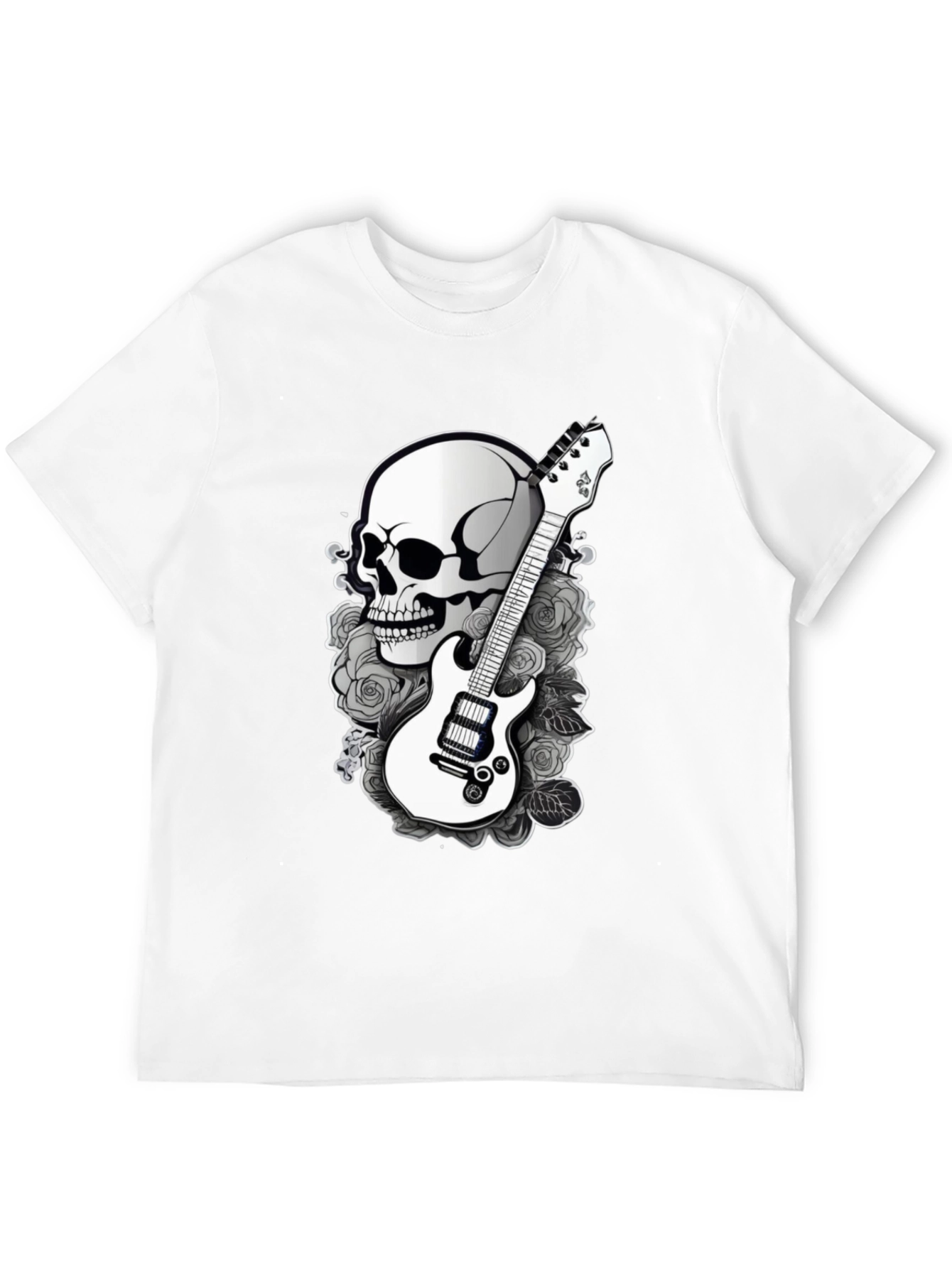 Skull Guitar Graphic T-Shirt