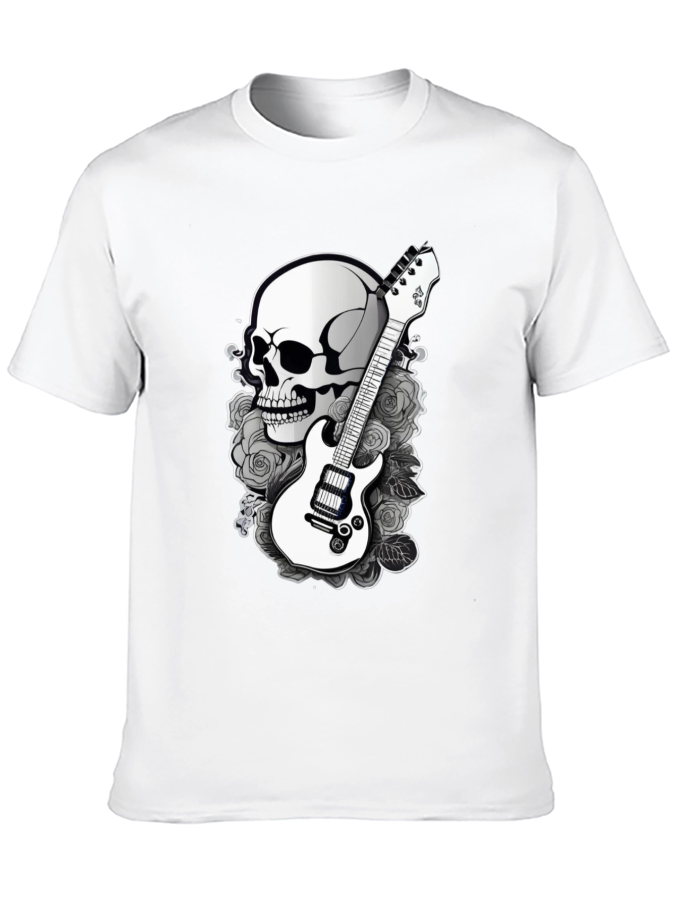 Skull Guitar Graphic T-Shirt