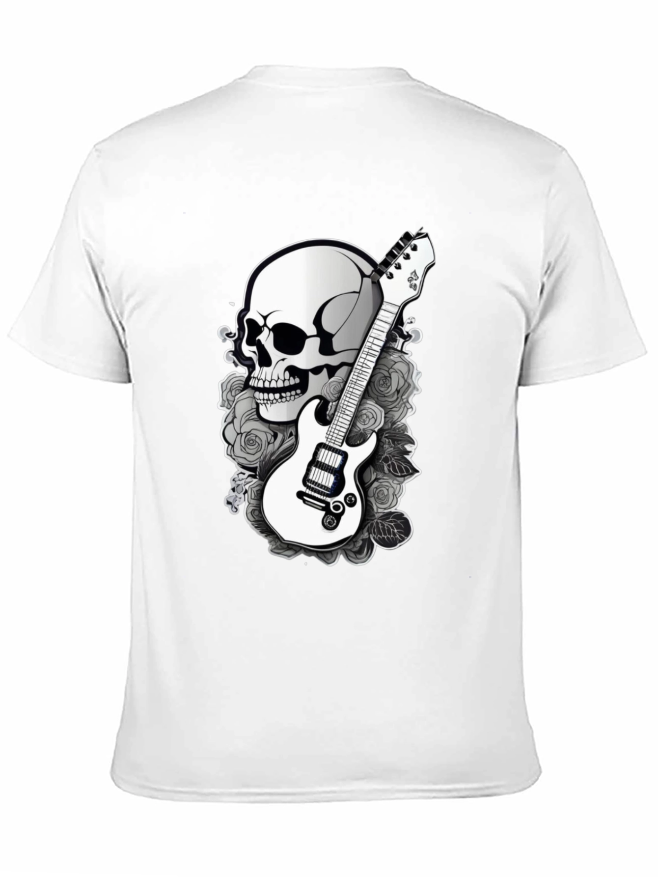 Skull Guitar Graphic T-Shirt