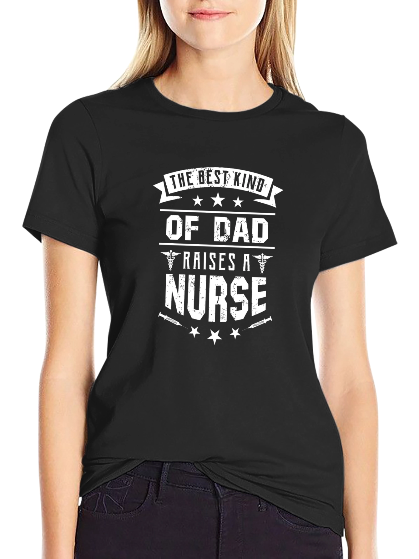 Dad Raises a Nurse Graphic Tee