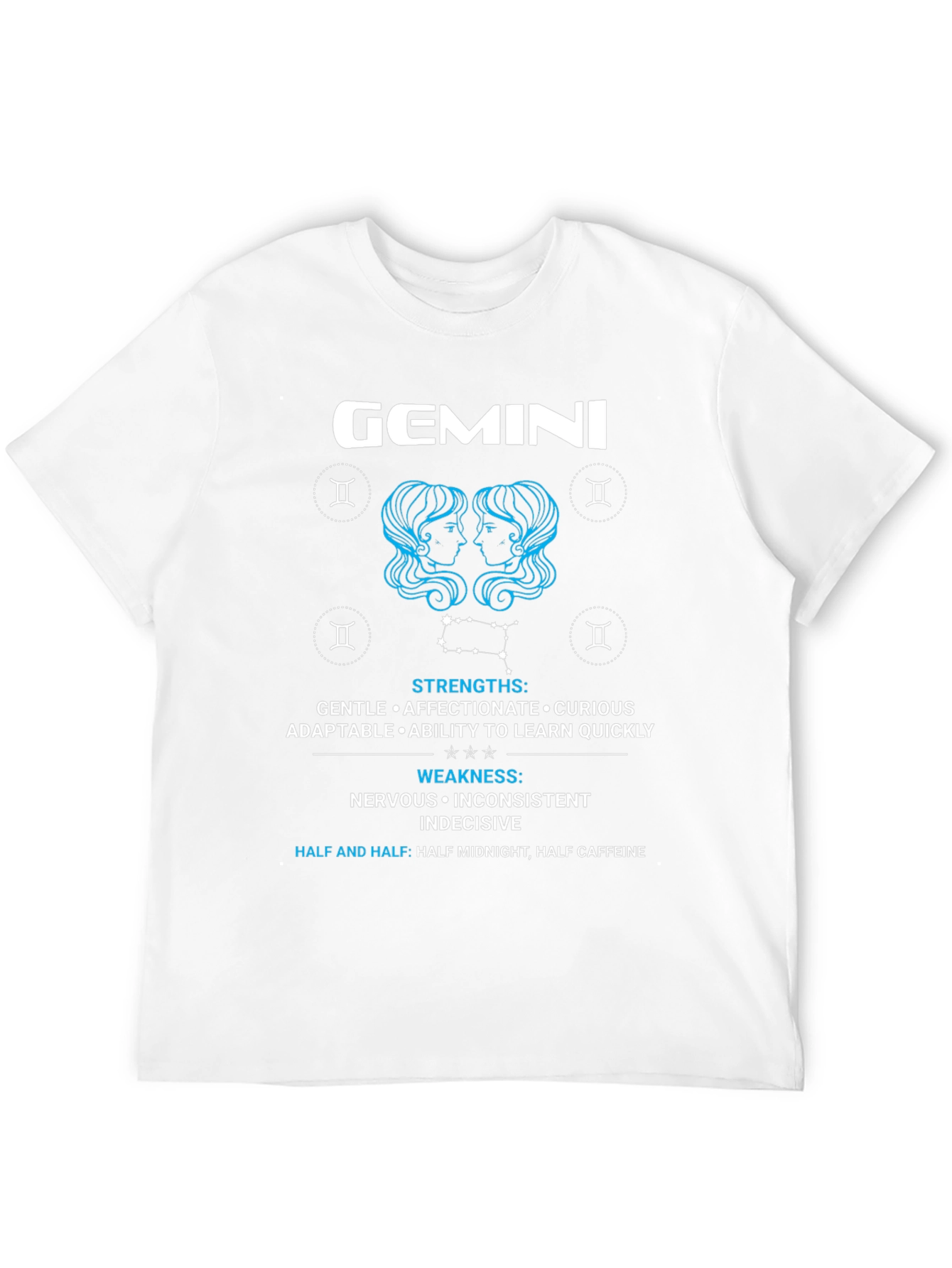 Gemini Zodiac T-Shirt - Strengths & Weaknesses