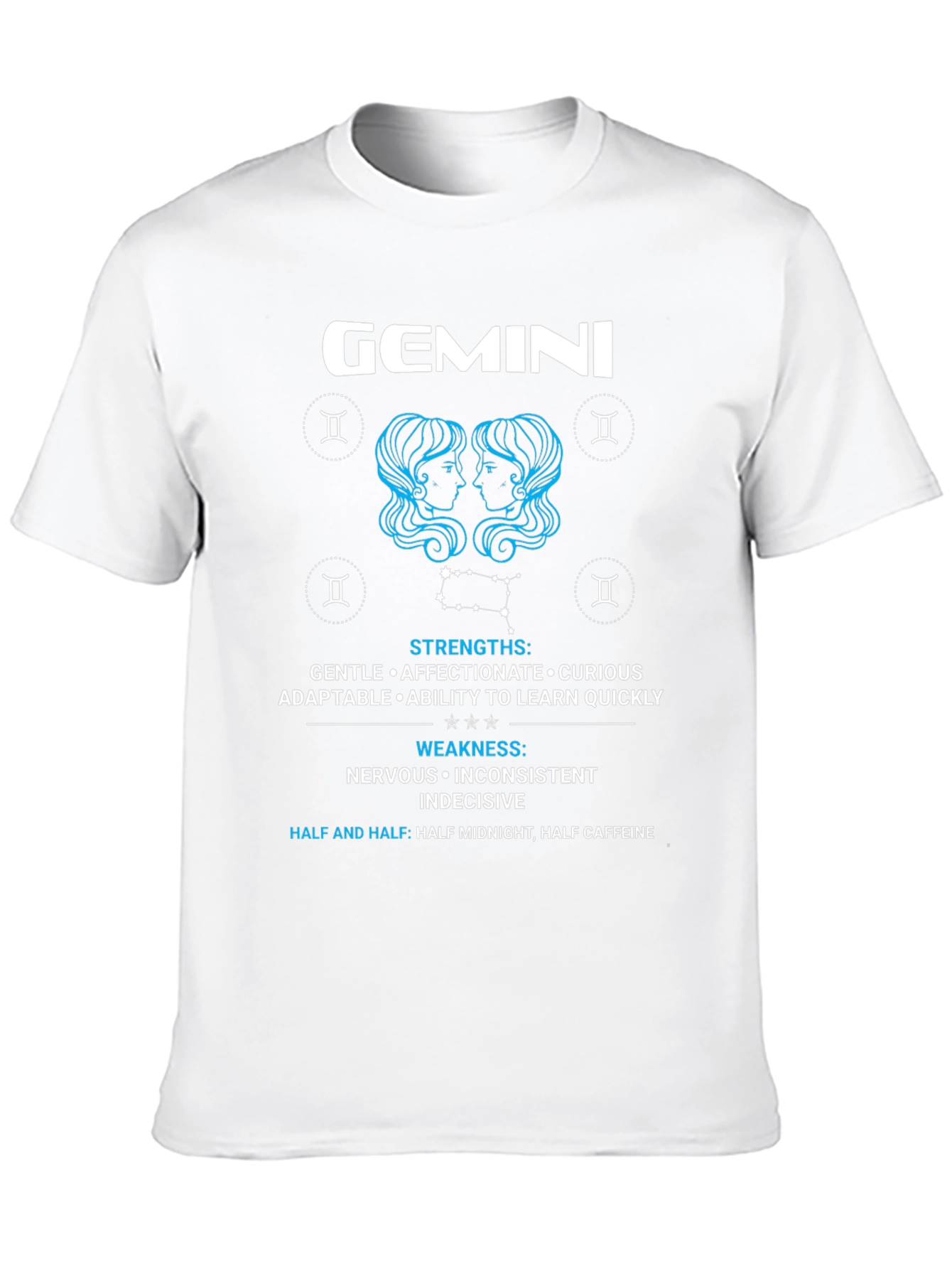 Gemini Zodiac T-Shirt - Strengths & Weaknesses