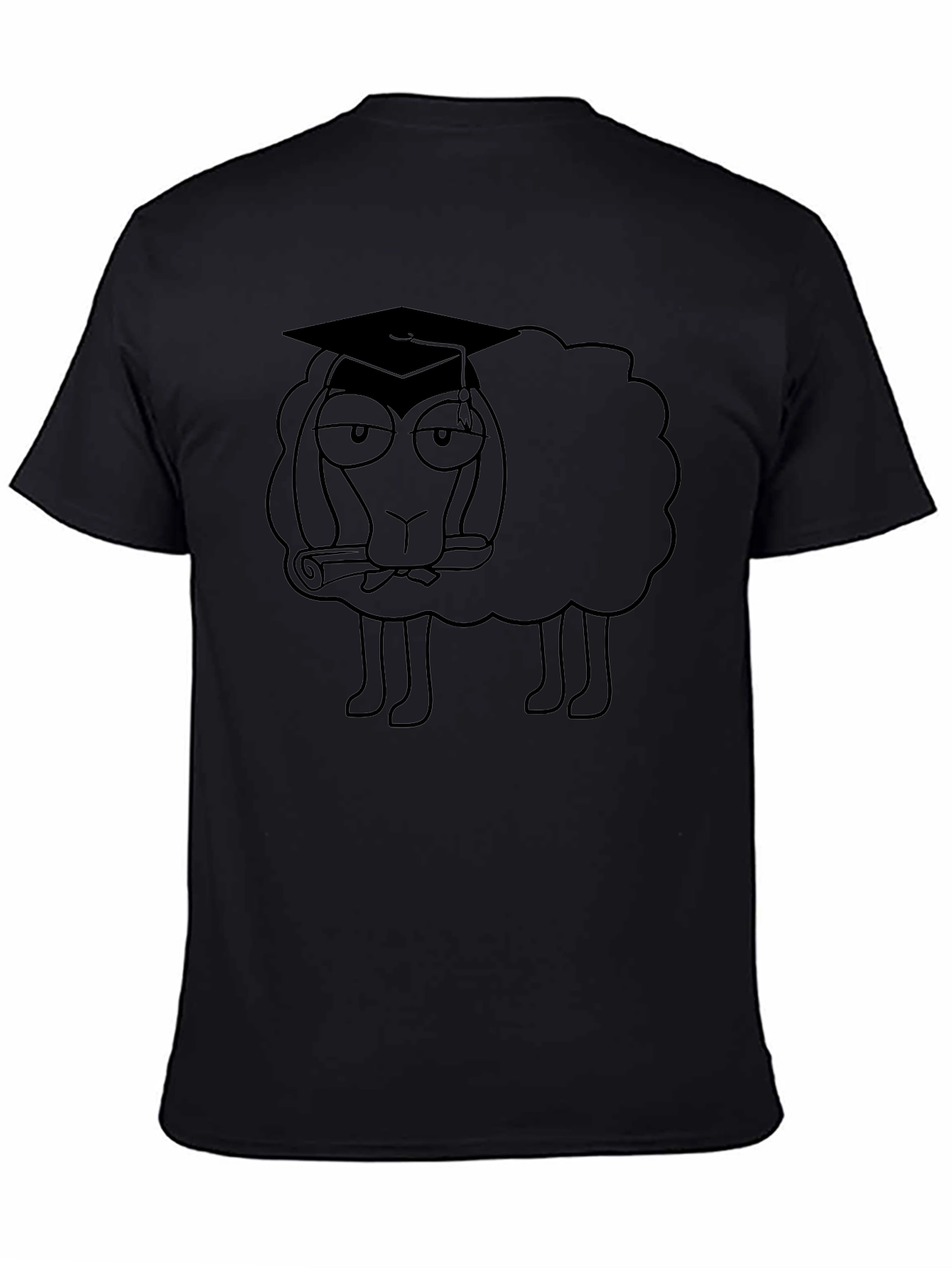Graduation Sheep Black T-Shirt
