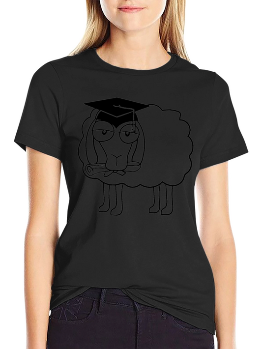 Graduation Sheep Black T-Shirt