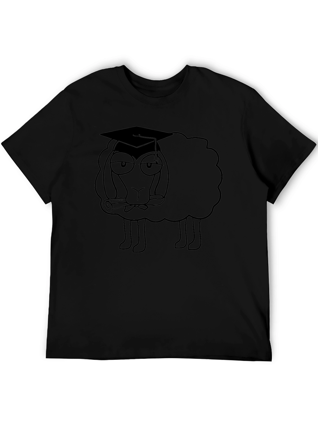 Graduation Sheep Black T-Shirt