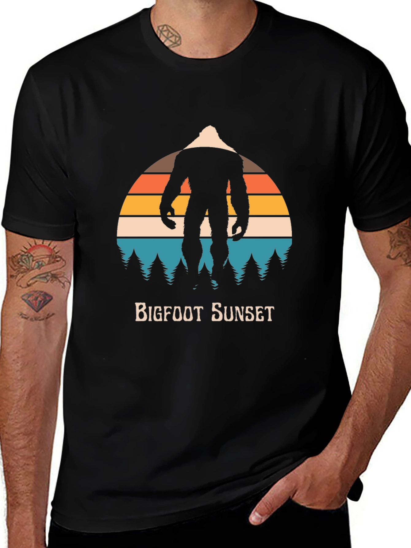 Bigfoot Sunset Graphic Tee