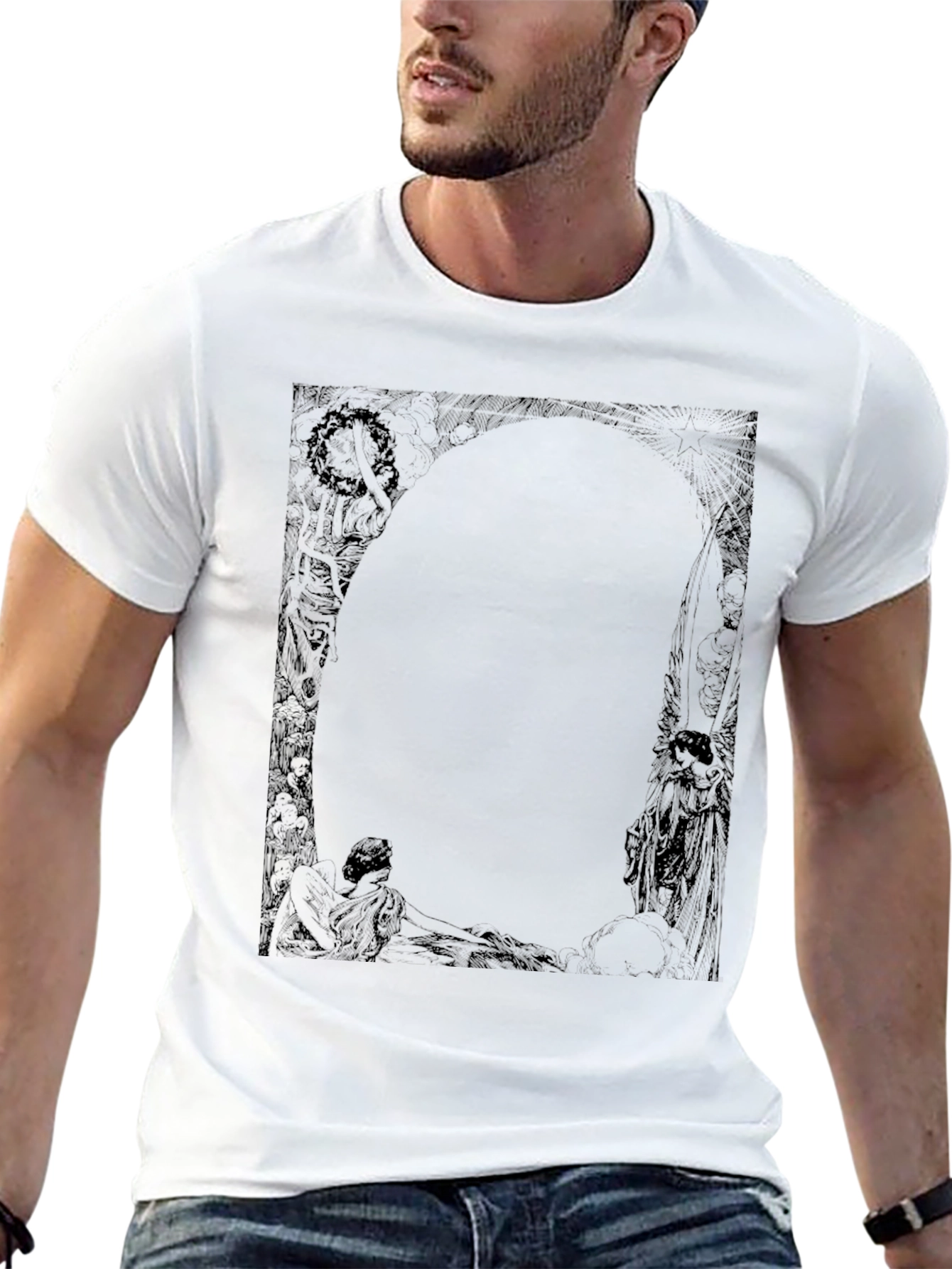 Graphic Print Black T-Shirt