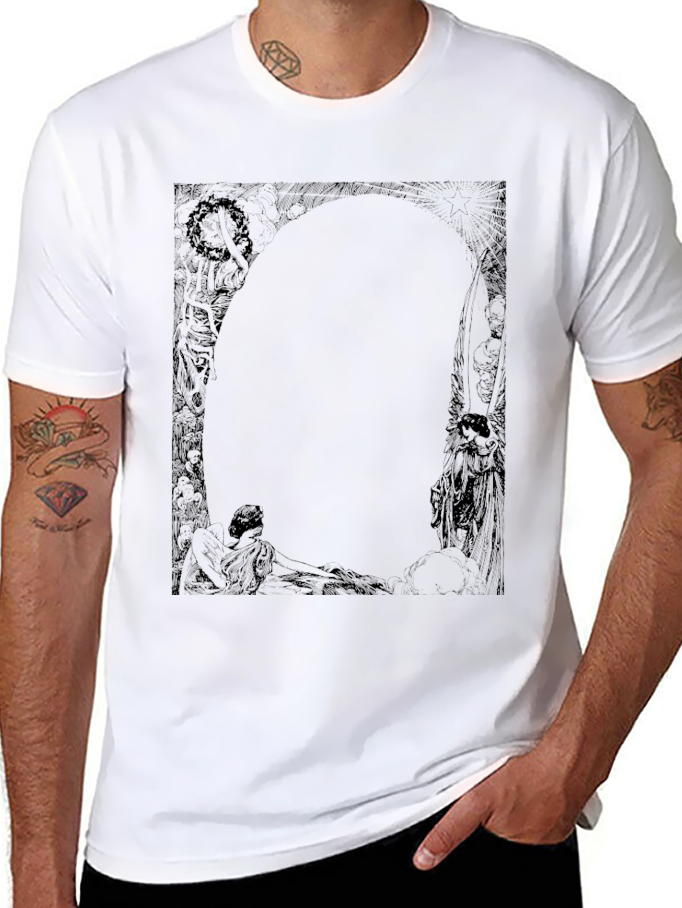 Graphic Print Black T-Shirt