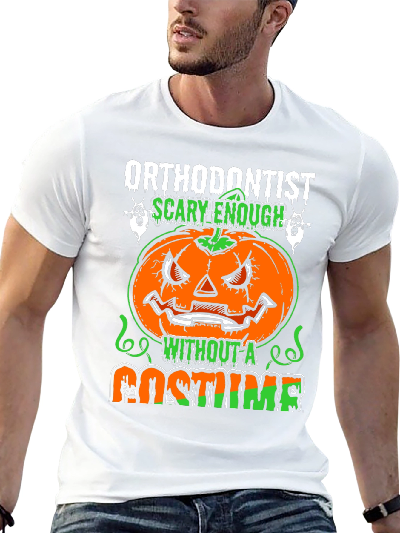 Orthodontist Scary Enough Halloween Graphic T-Shirt
