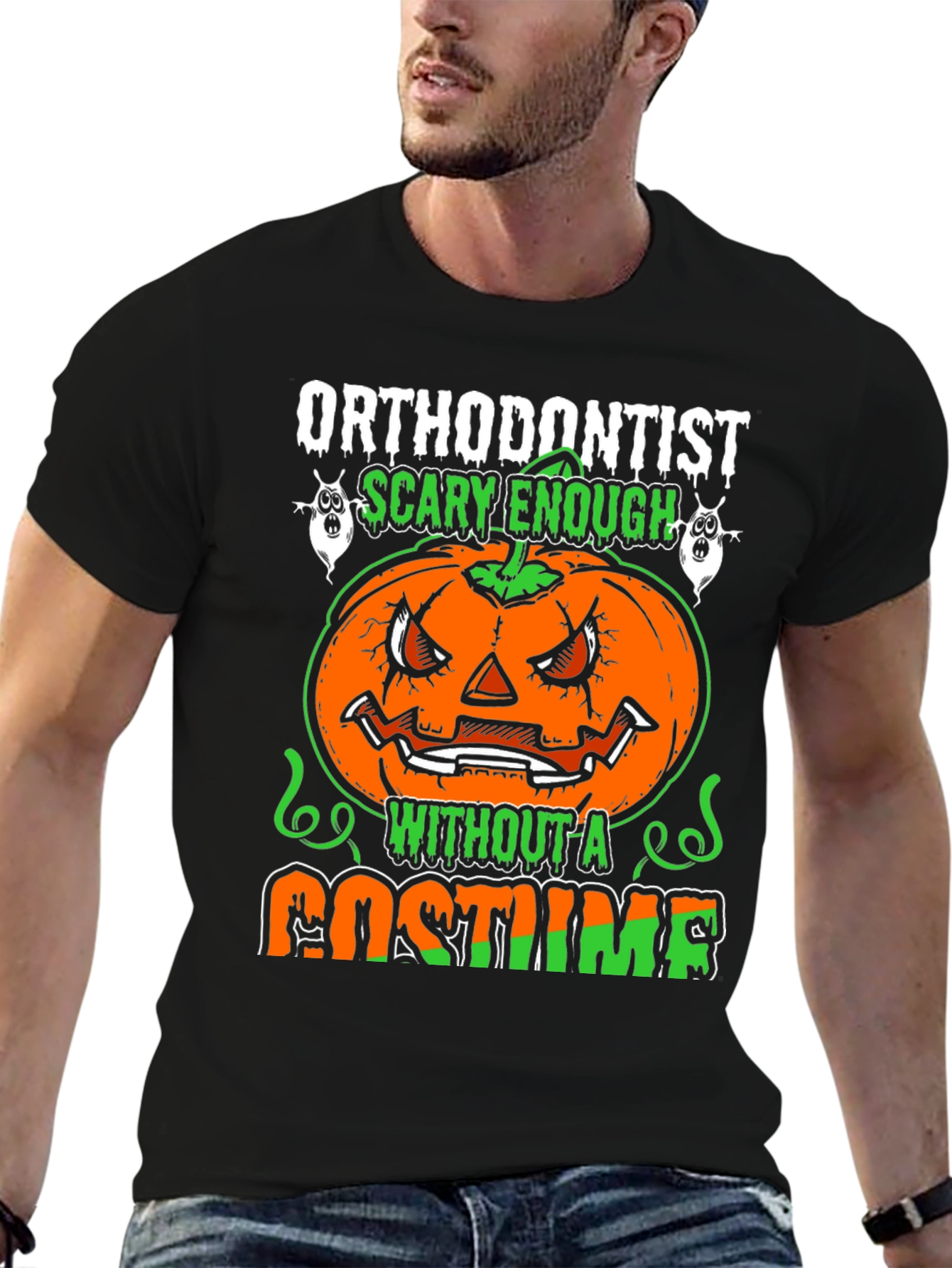Orthodontist Scary Enough Halloween Graphic T-Shirt