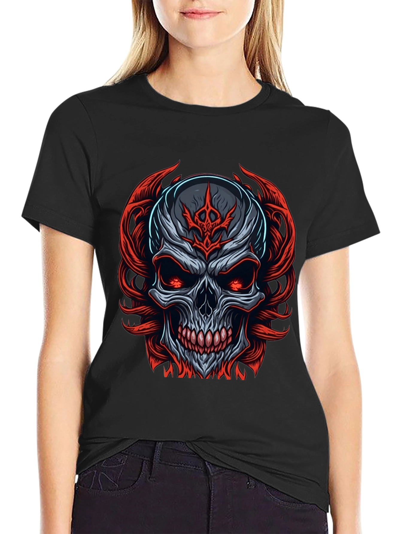 Skull Graphic Tee - Dark Gothic Style