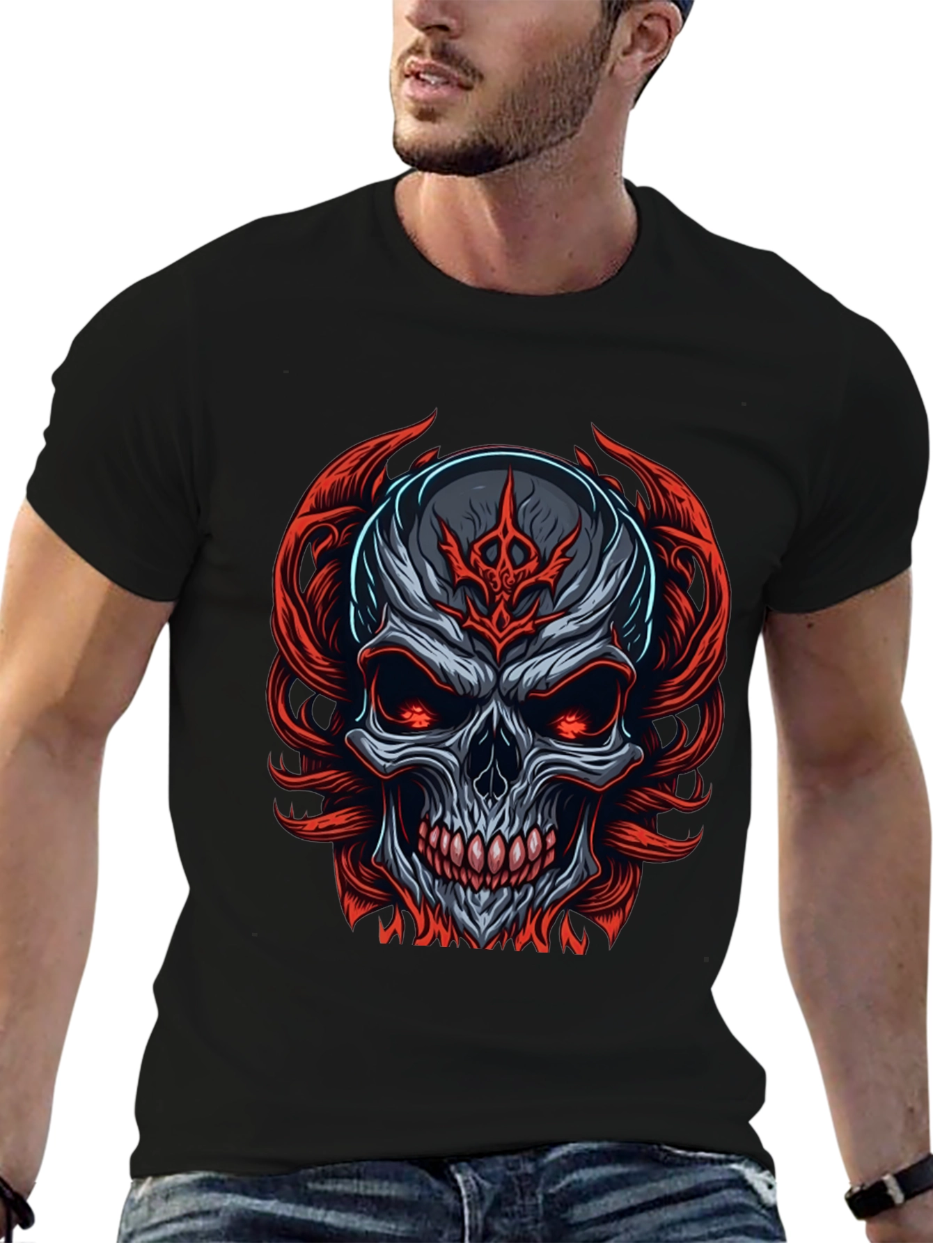 Skull Graphic Tee - Dark Gothic Style