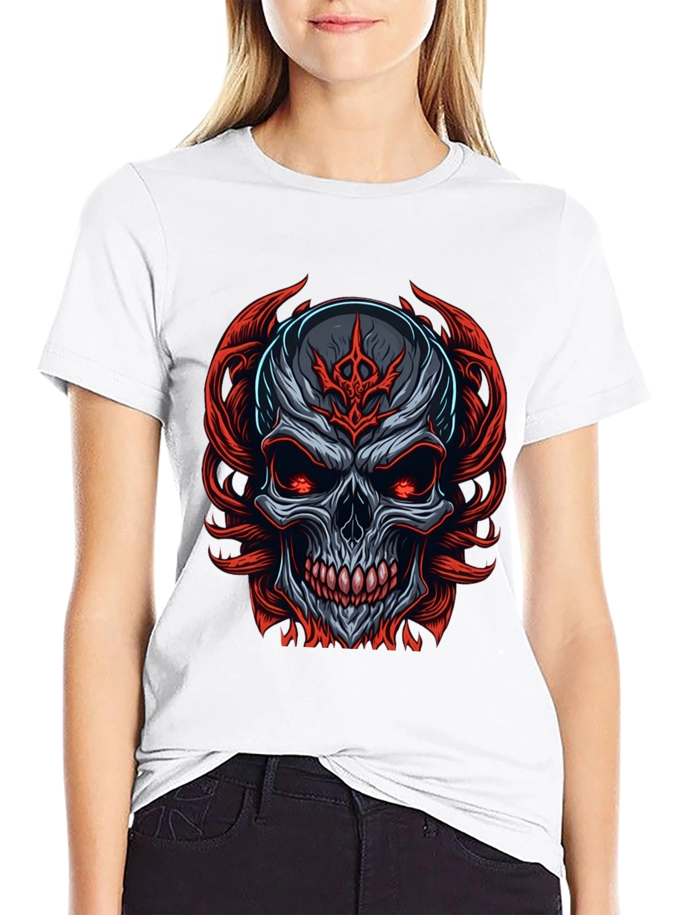 Skull Graphic Tee - Dark Gothic Style