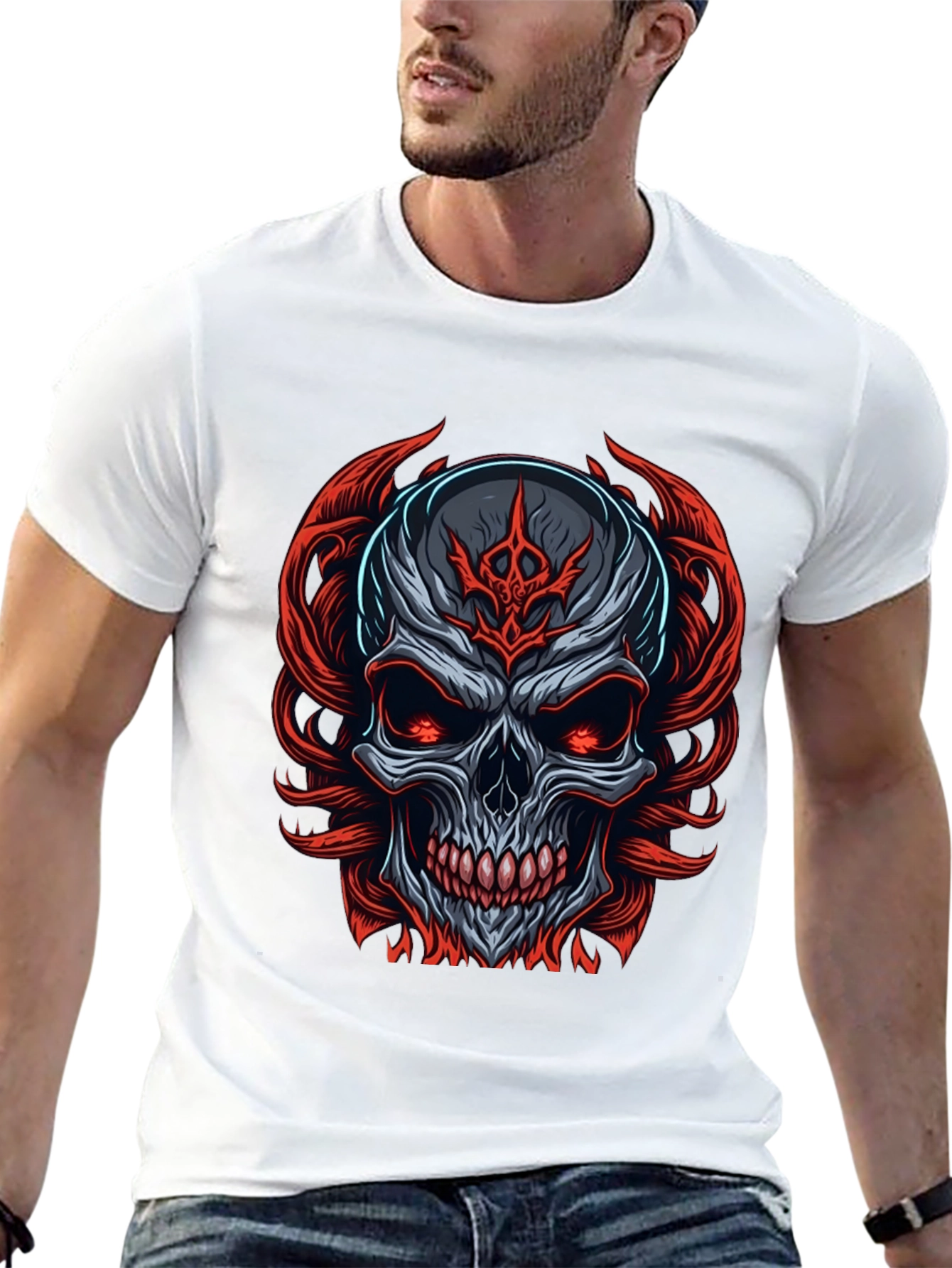 Skull Graphic Tee - Dark Gothic Style