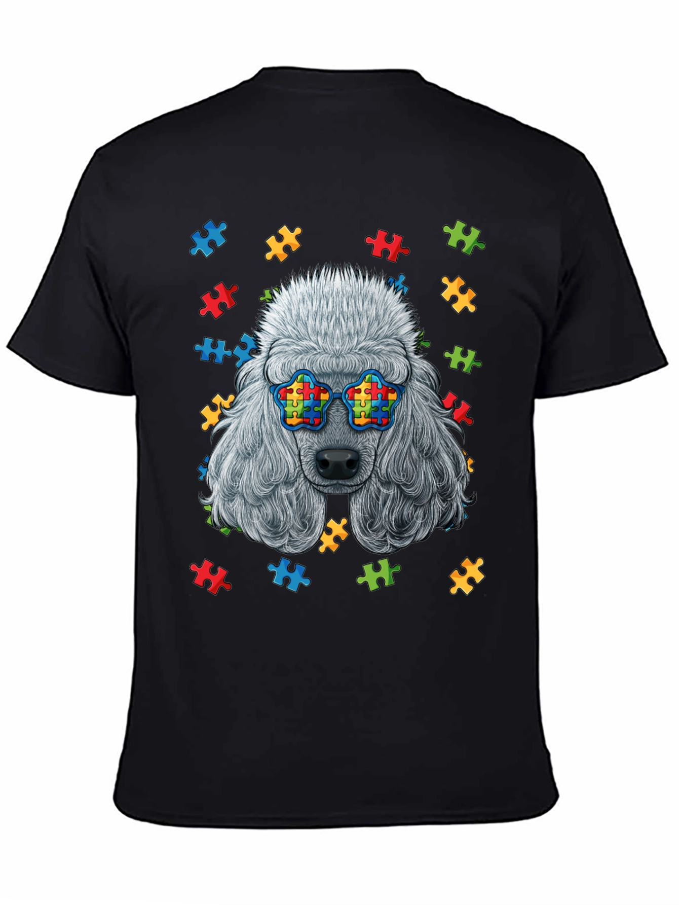 Autism Awareness Poodle T-Shirt