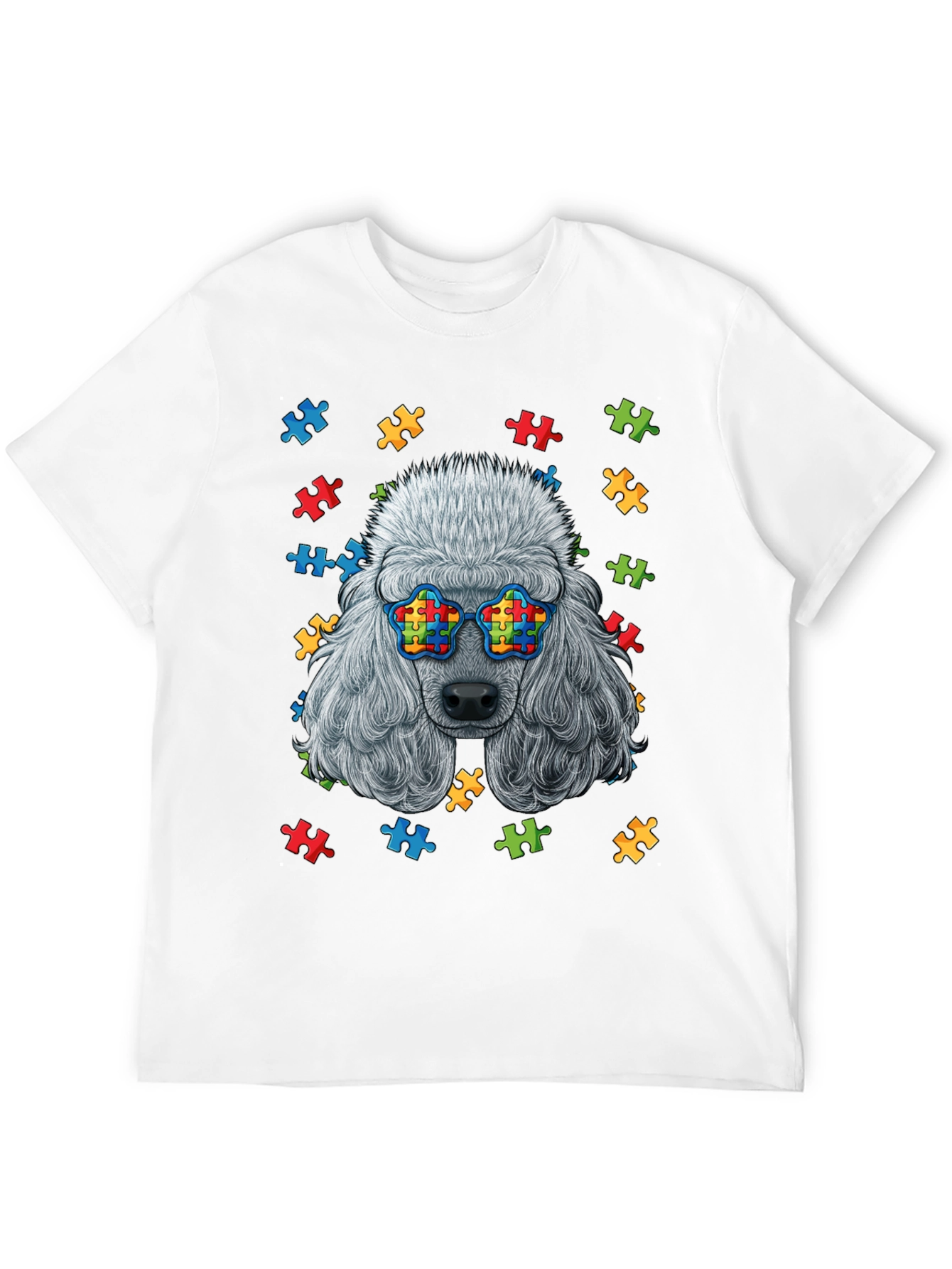 Autism Awareness Poodle T-Shirt