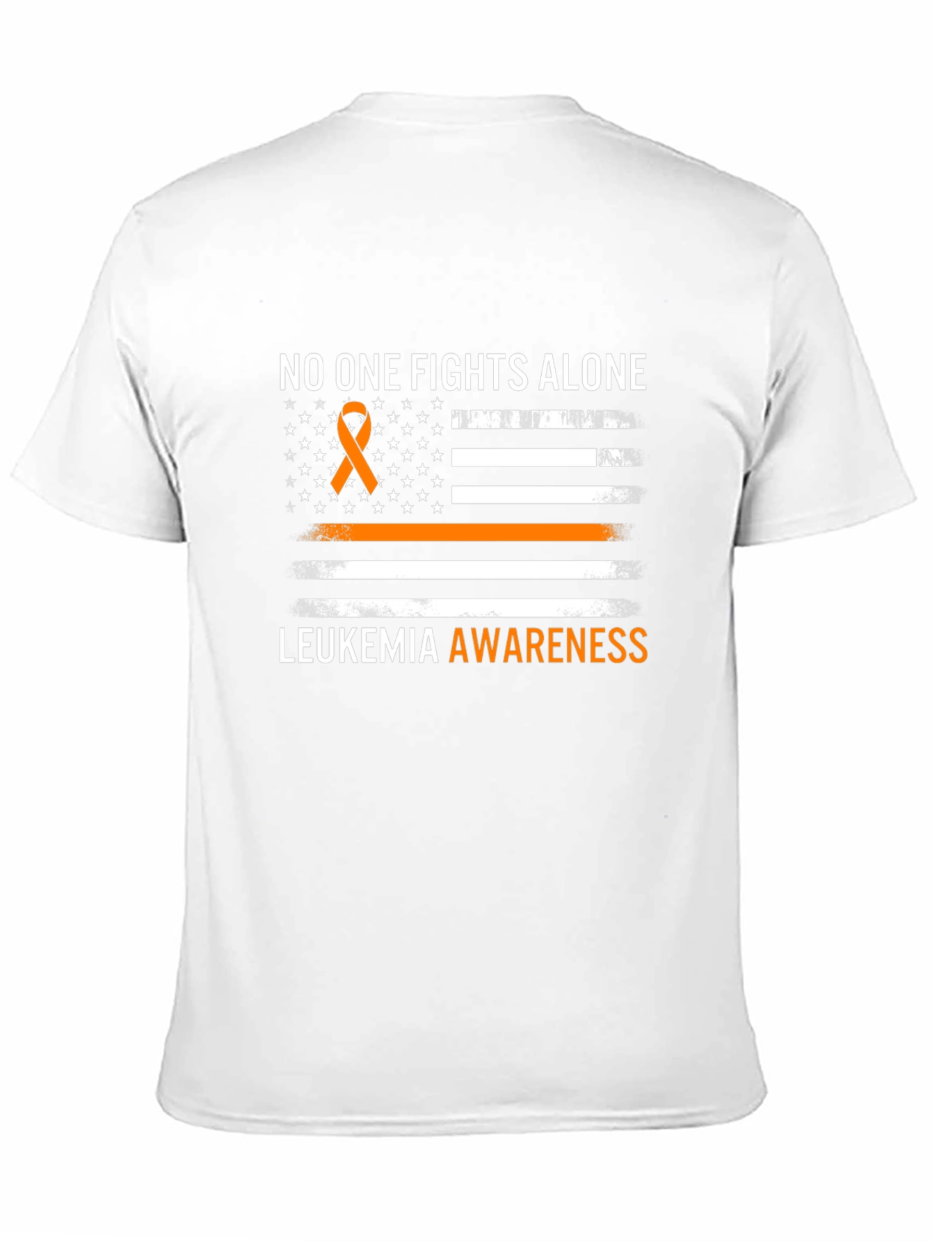 Leukemia Awareness T-Shirt No One Fights Alone Ribbon Tee