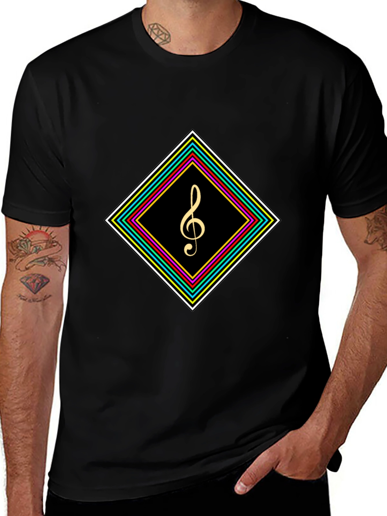 Treble Clef Graphic Tee - Retro Style