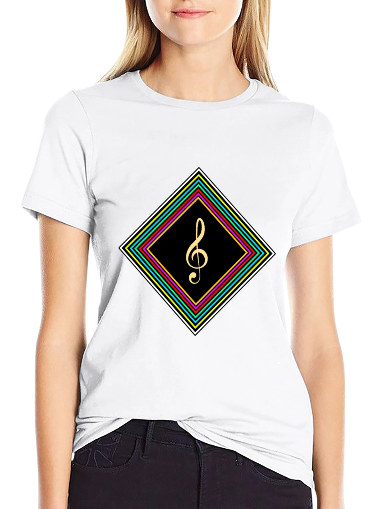 Treble Clef Graphic Tee - Retro Style