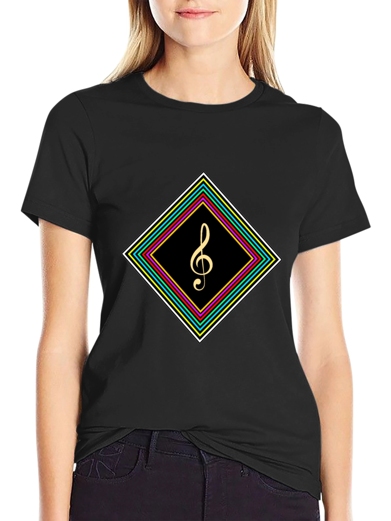 Treble Clef Graphic Tee - Retro Style