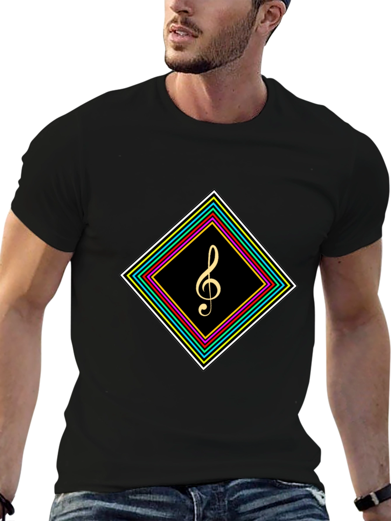 Treble Clef Graphic Tee - Retro Style
