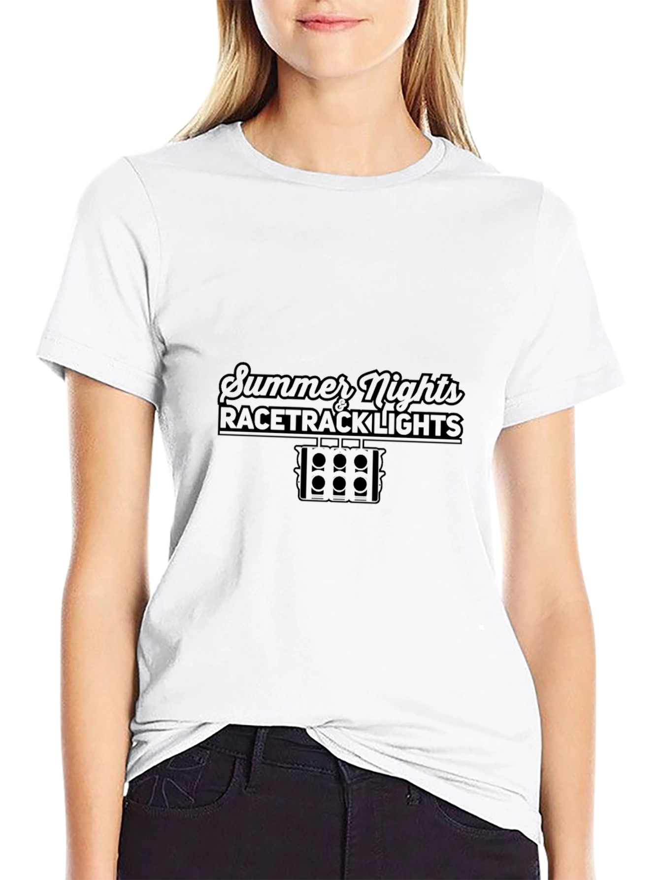 Summer Nights Racetrack Lights Graphic Tee