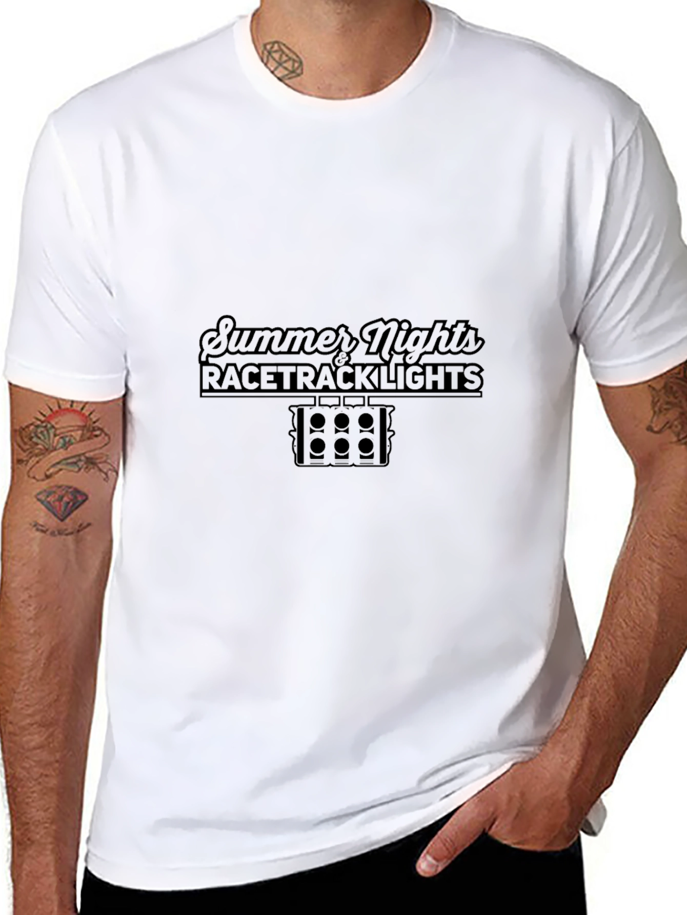 Summer Nights Racetrack Lights Graphic Tee