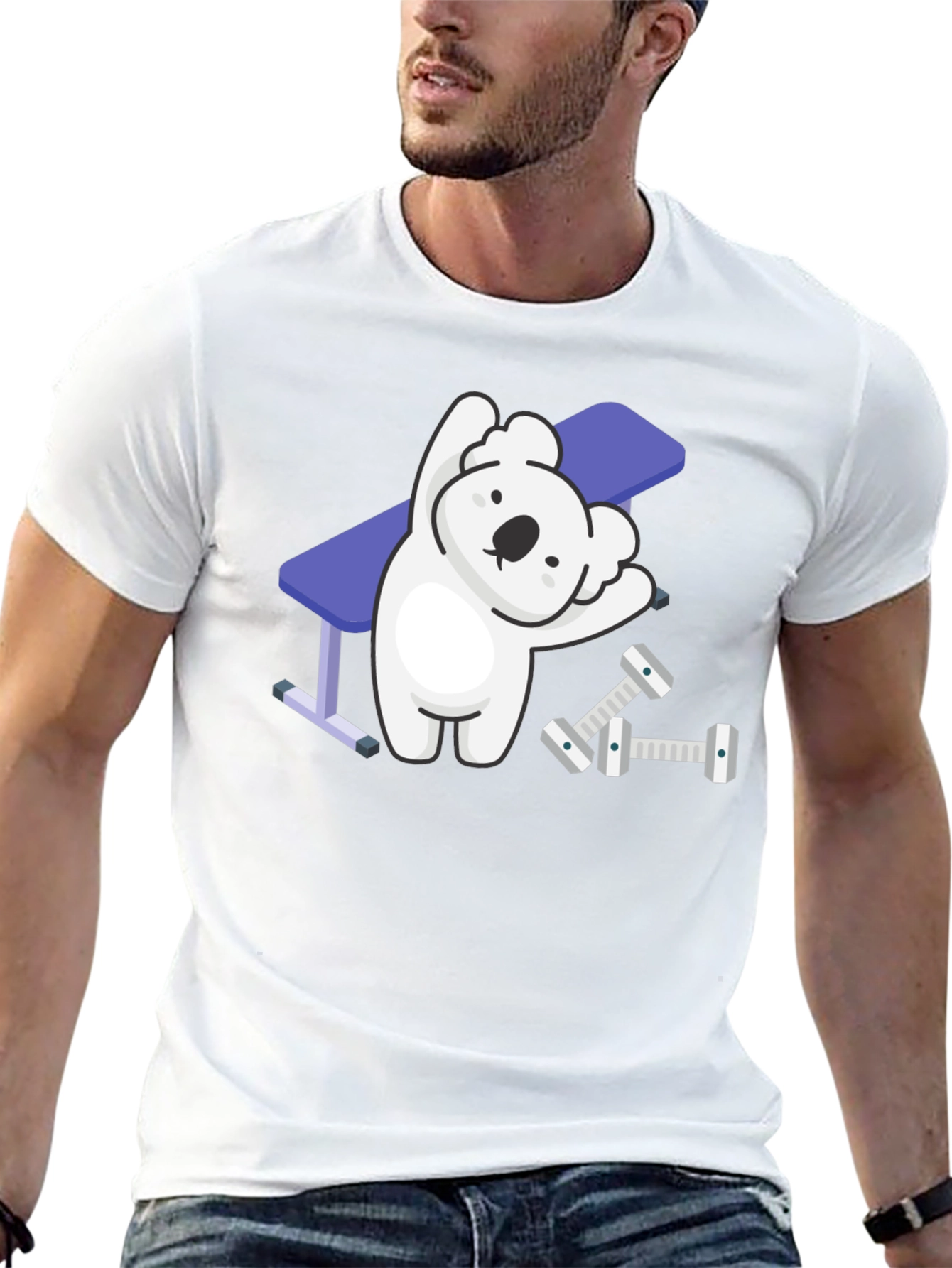 Funny Koala Gym Workout Black T-Shirt