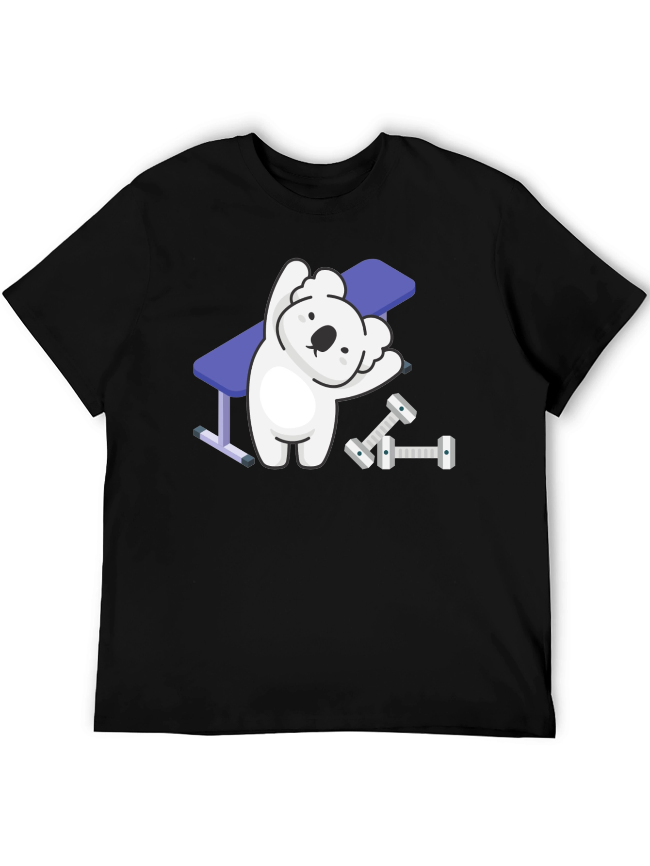 Funny Koala Gym Workout Black T-Shirt