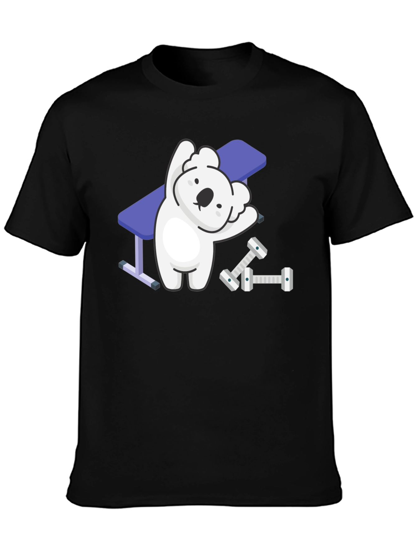 Funny Koala Gym Workout Black T-Shirt
