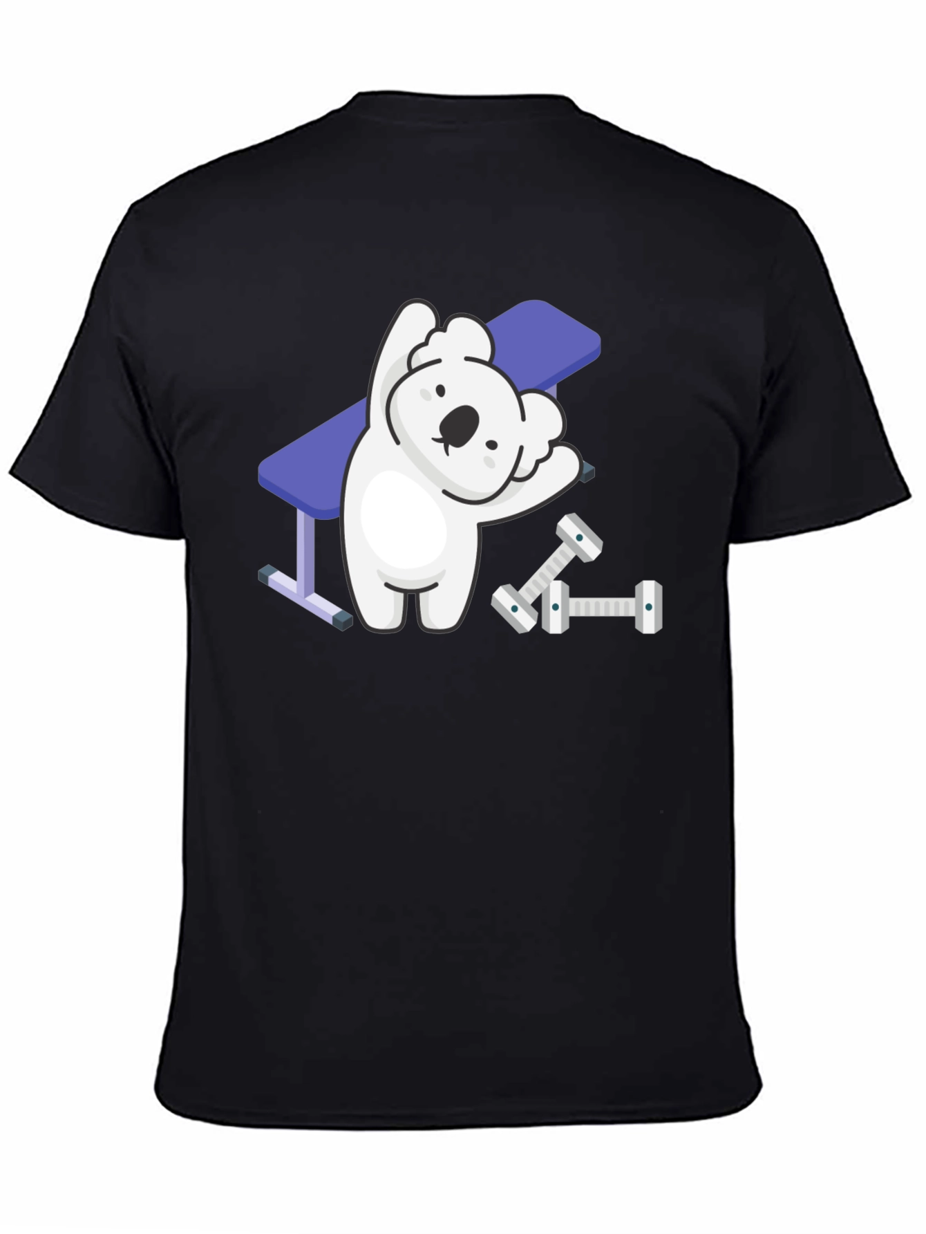 Funny Koala Gym Workout Black T-Shirt
