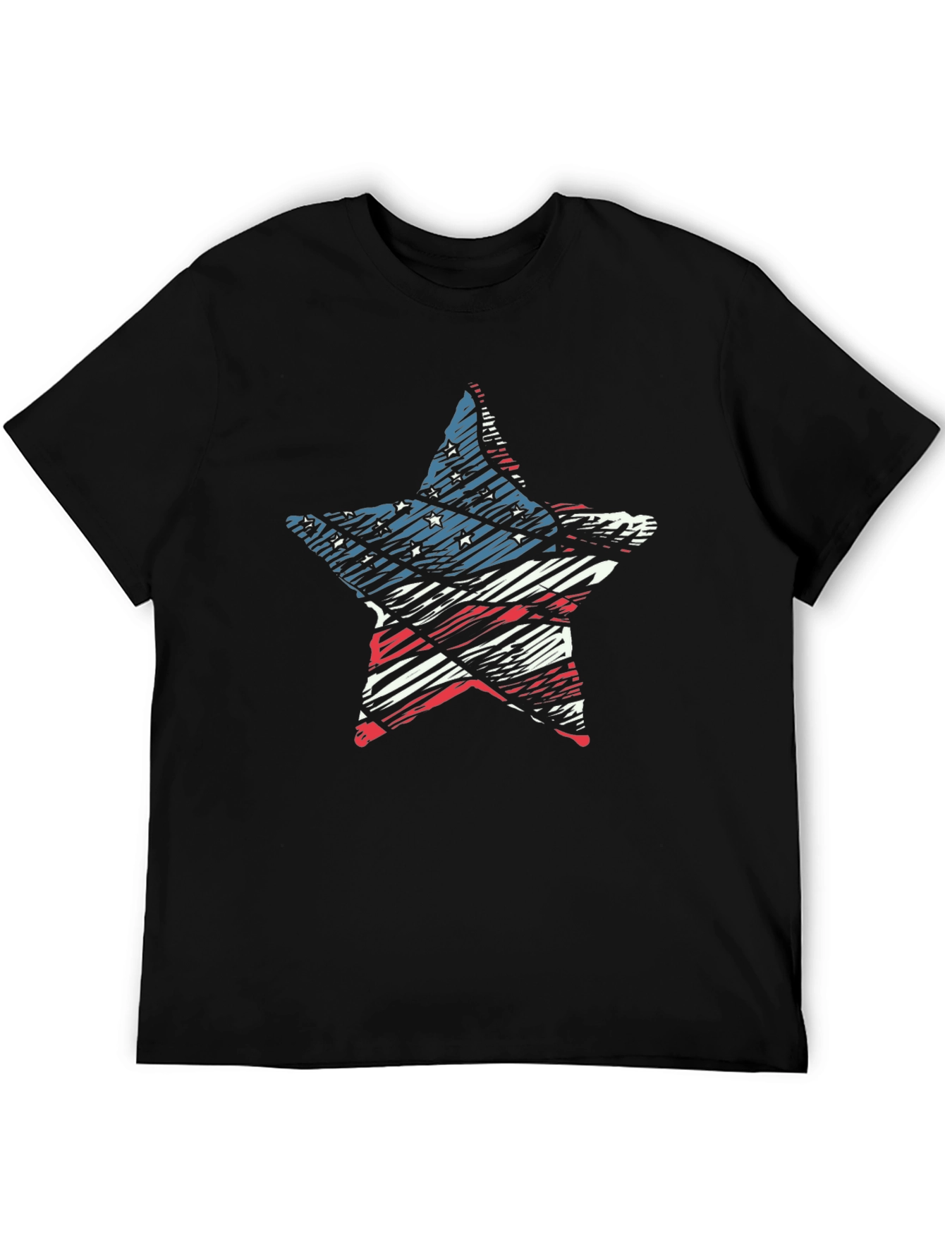 American Flag Star Graphic T-Shirt