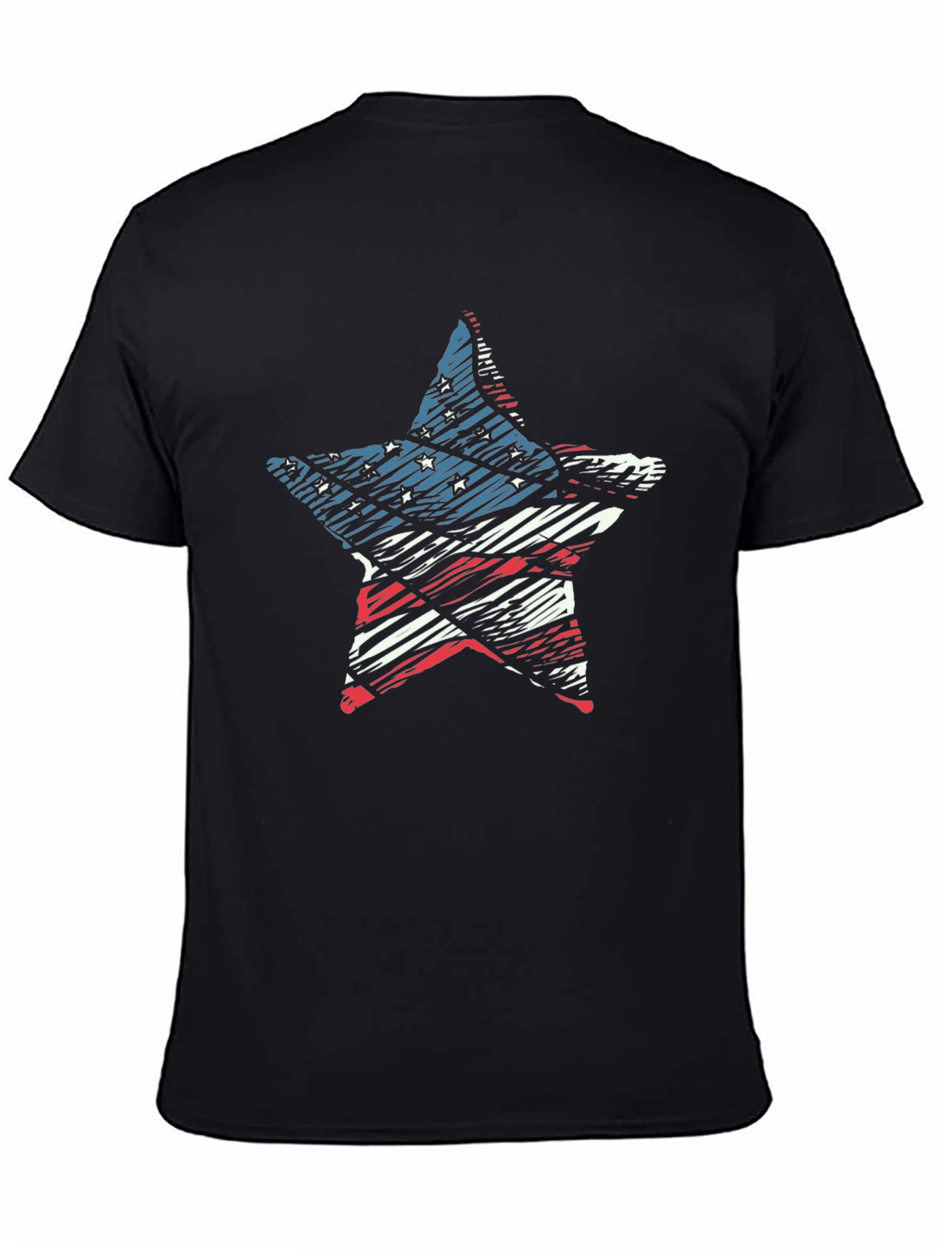 American Flag Star Graphic T-Shirt
