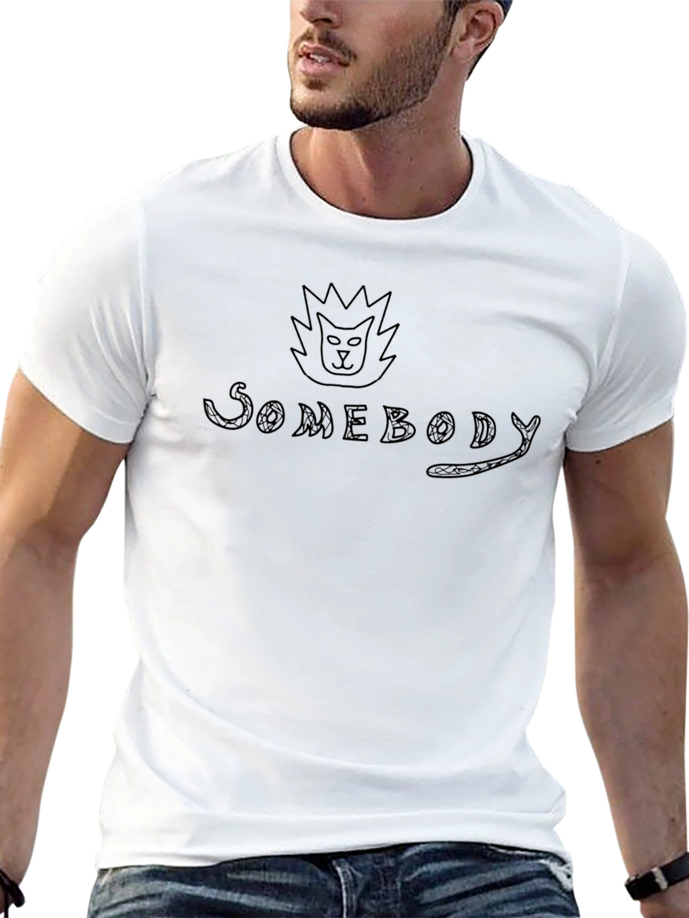 Somebody T-Shirt - Black Unique Design