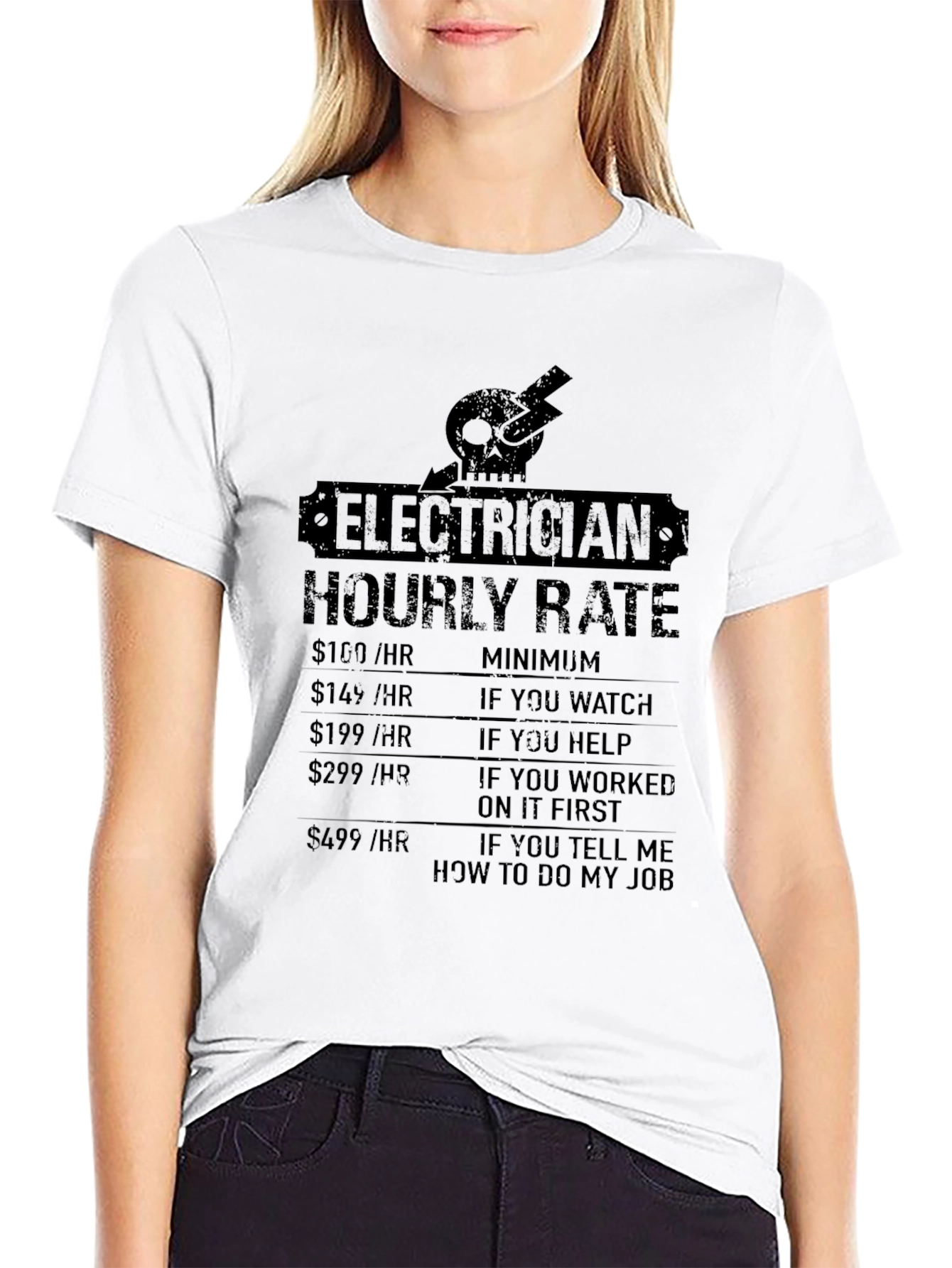 Electrician Hourly Rate Novelty T-Shirt