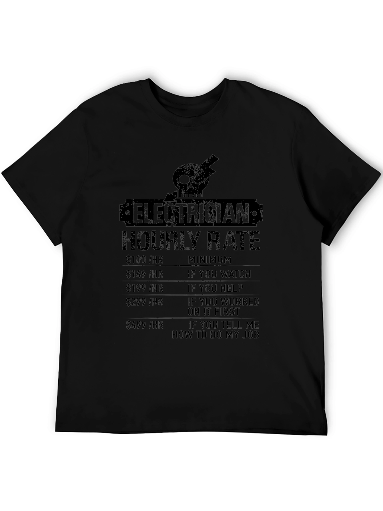 Electrician Hourly Rate Novelty T-Shirt