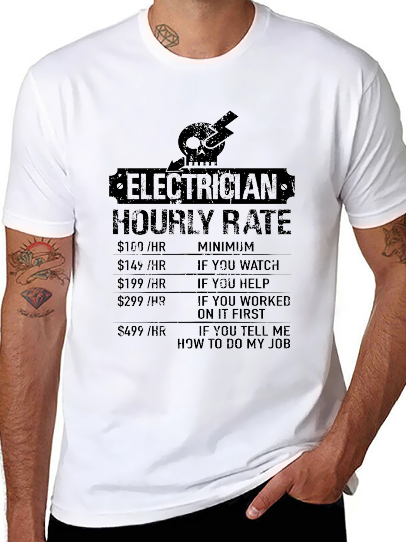 Electrician Hourly Rate Novelty T-Shirt