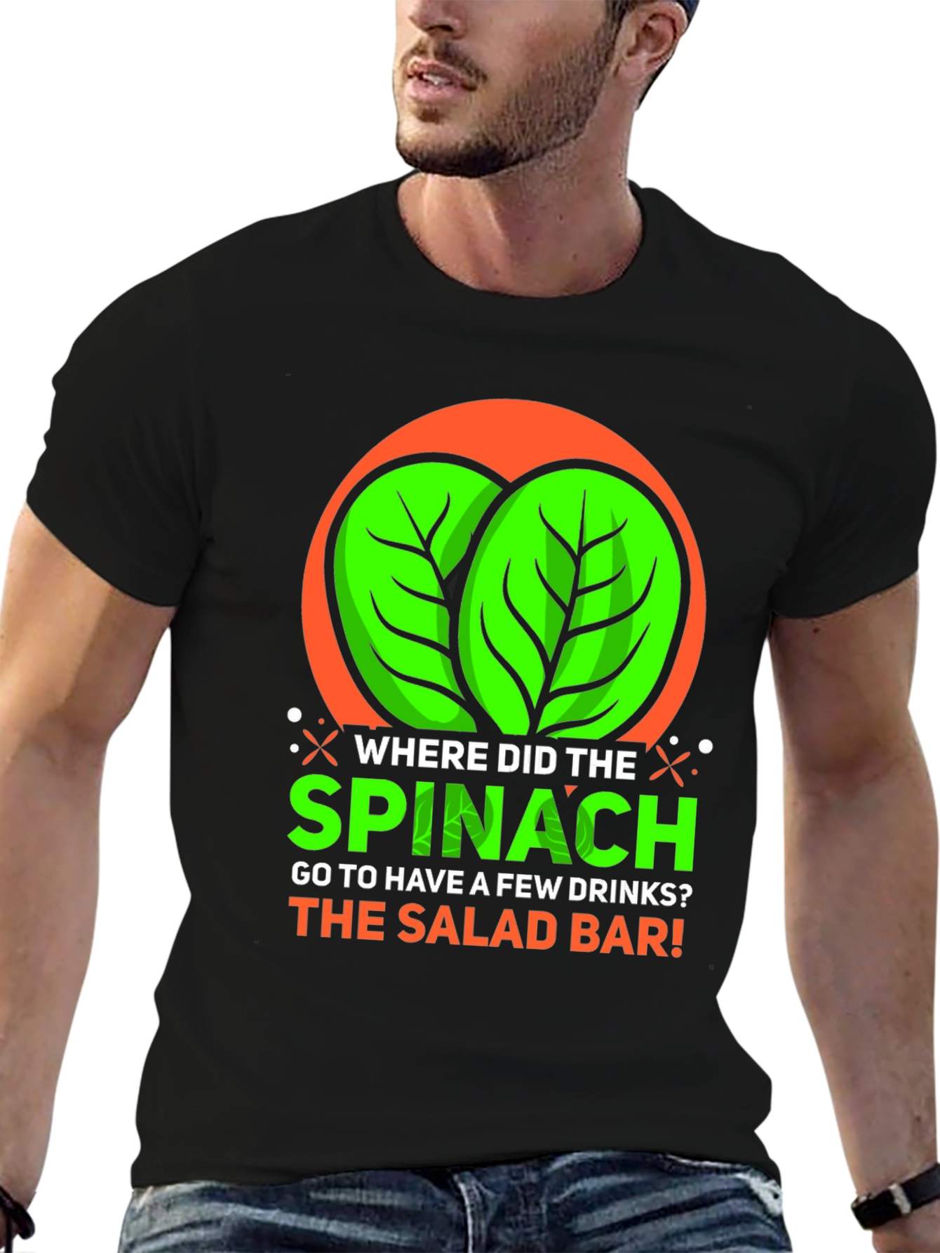 Spinach Salad Bar Graphic T-Shirt