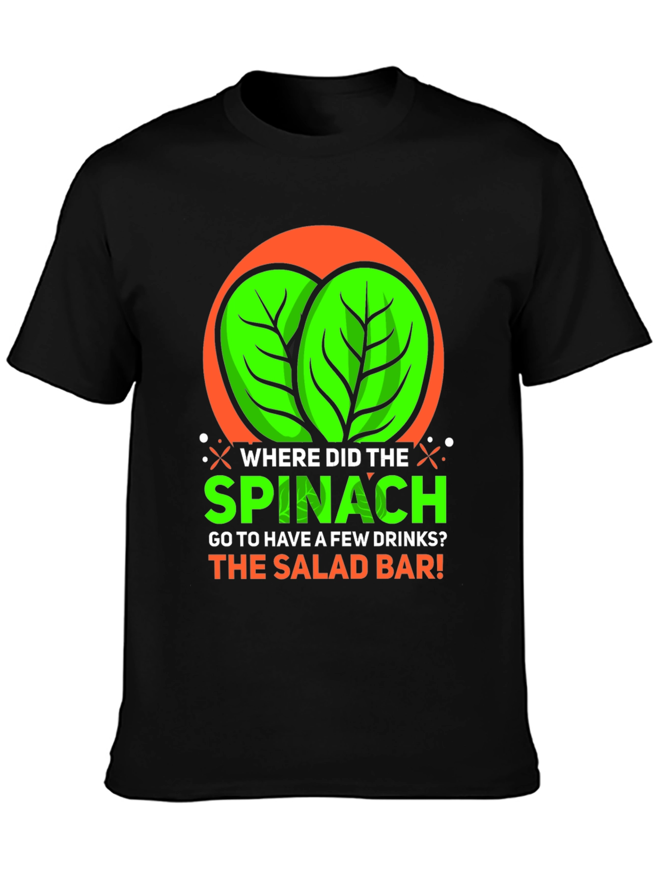 Spinach Salad Bar Graphic T-Shirt