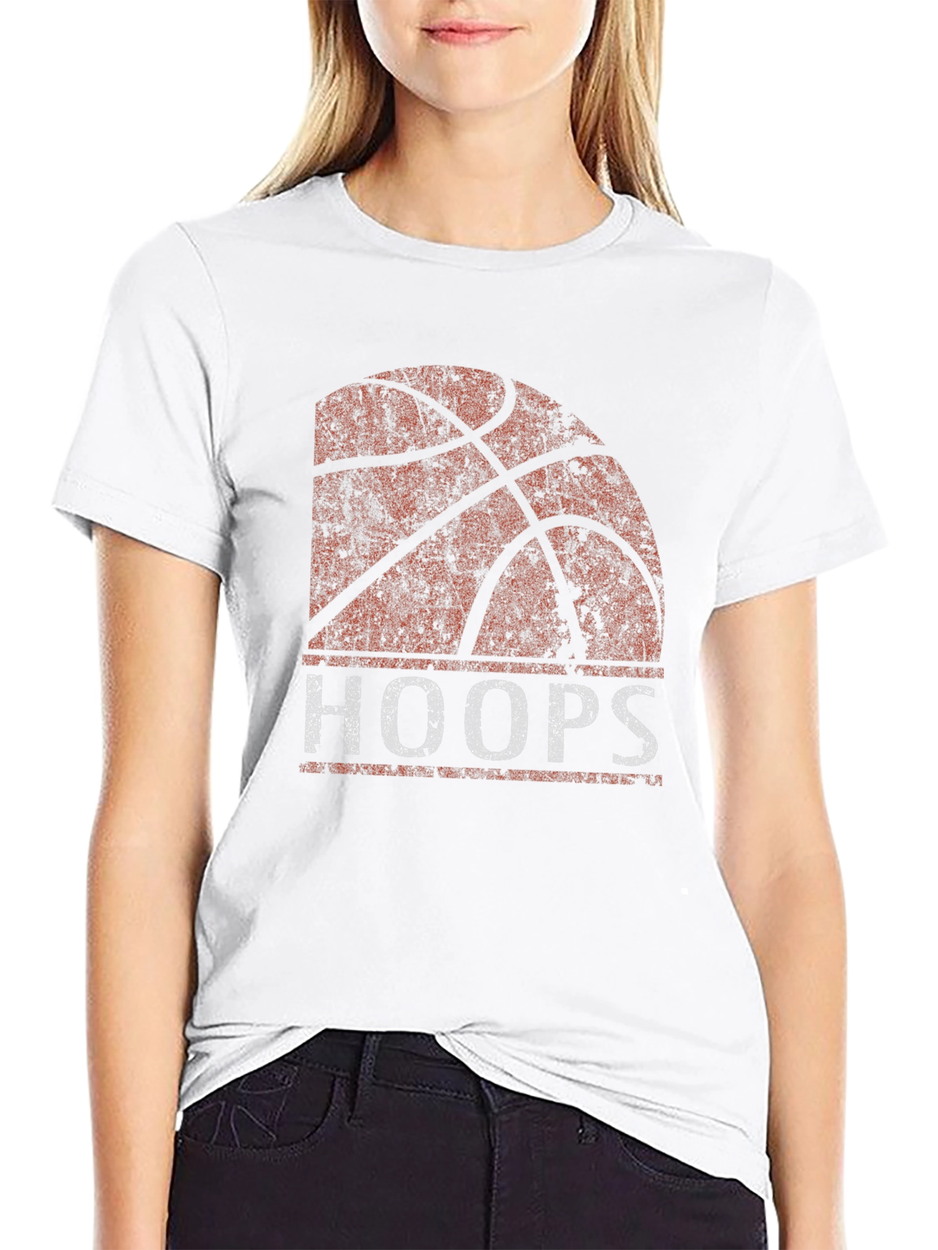 Hoops Basketball Graphic T-Shirt - Retro Style
